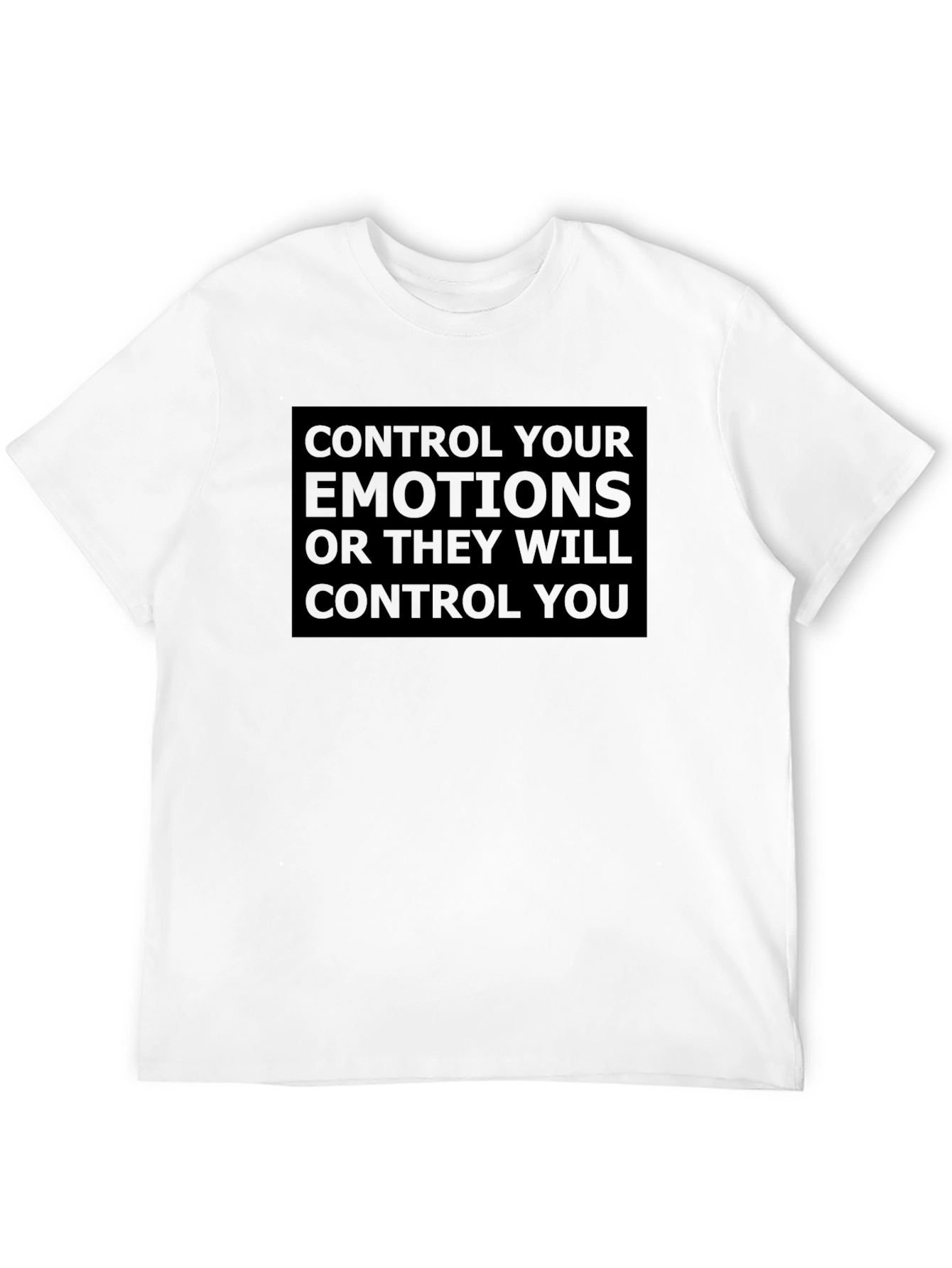 Control Your Emotions Graphic Tee - Black