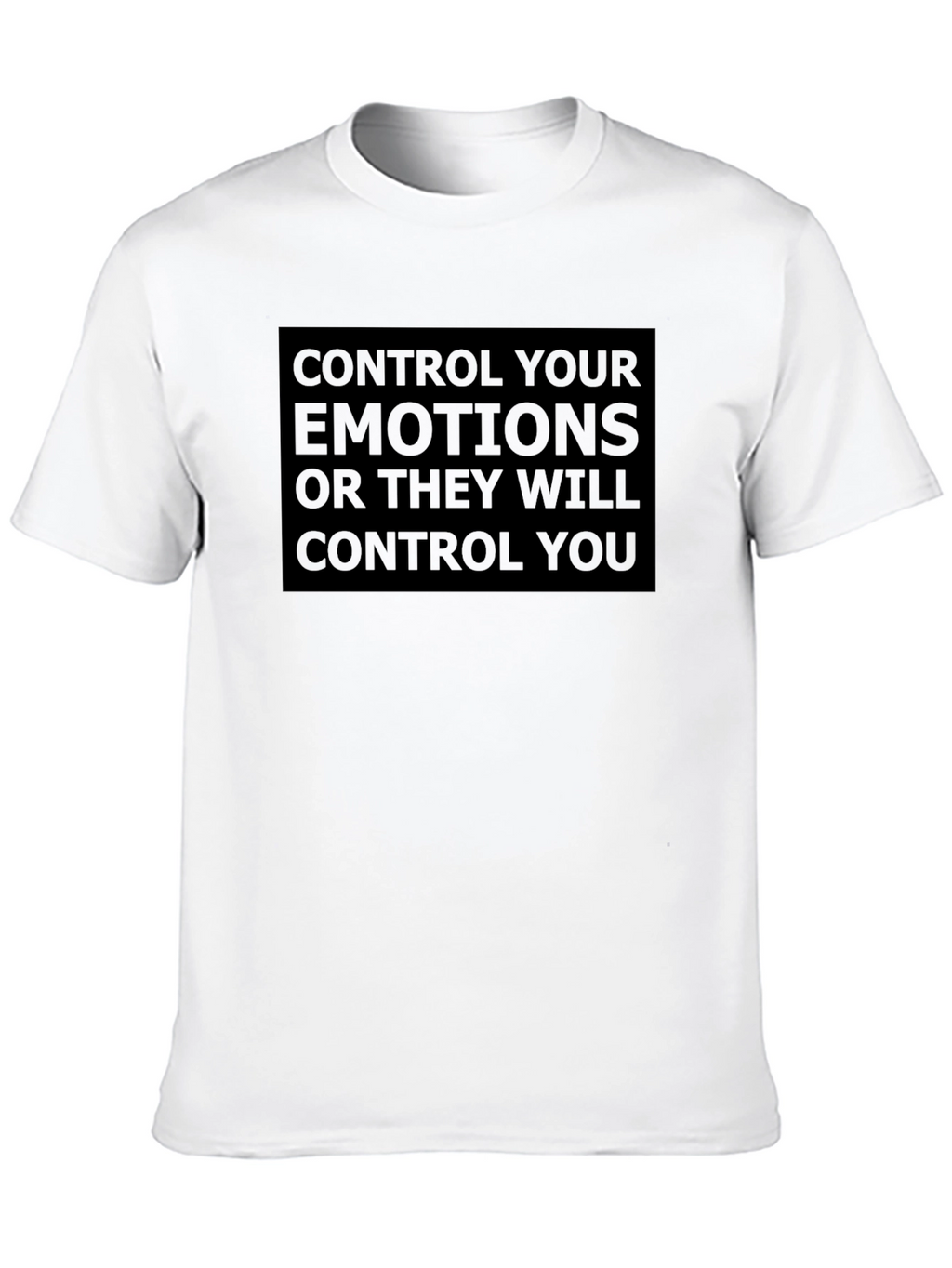 Control Your Emotions Graphic Tee - Black