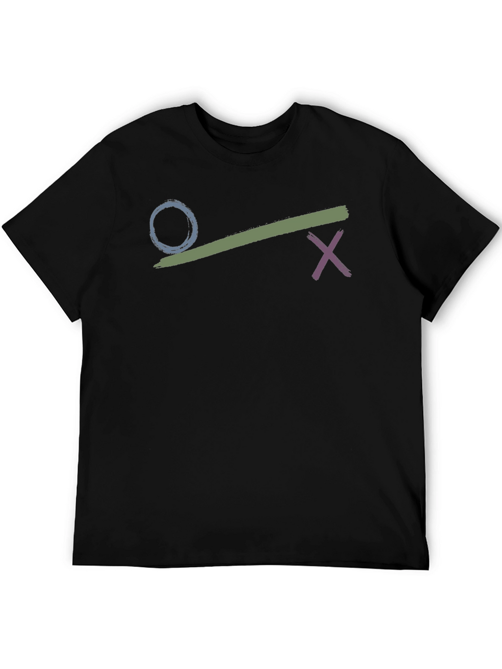 Circle Crossbrush Graphic Black T-Shirt