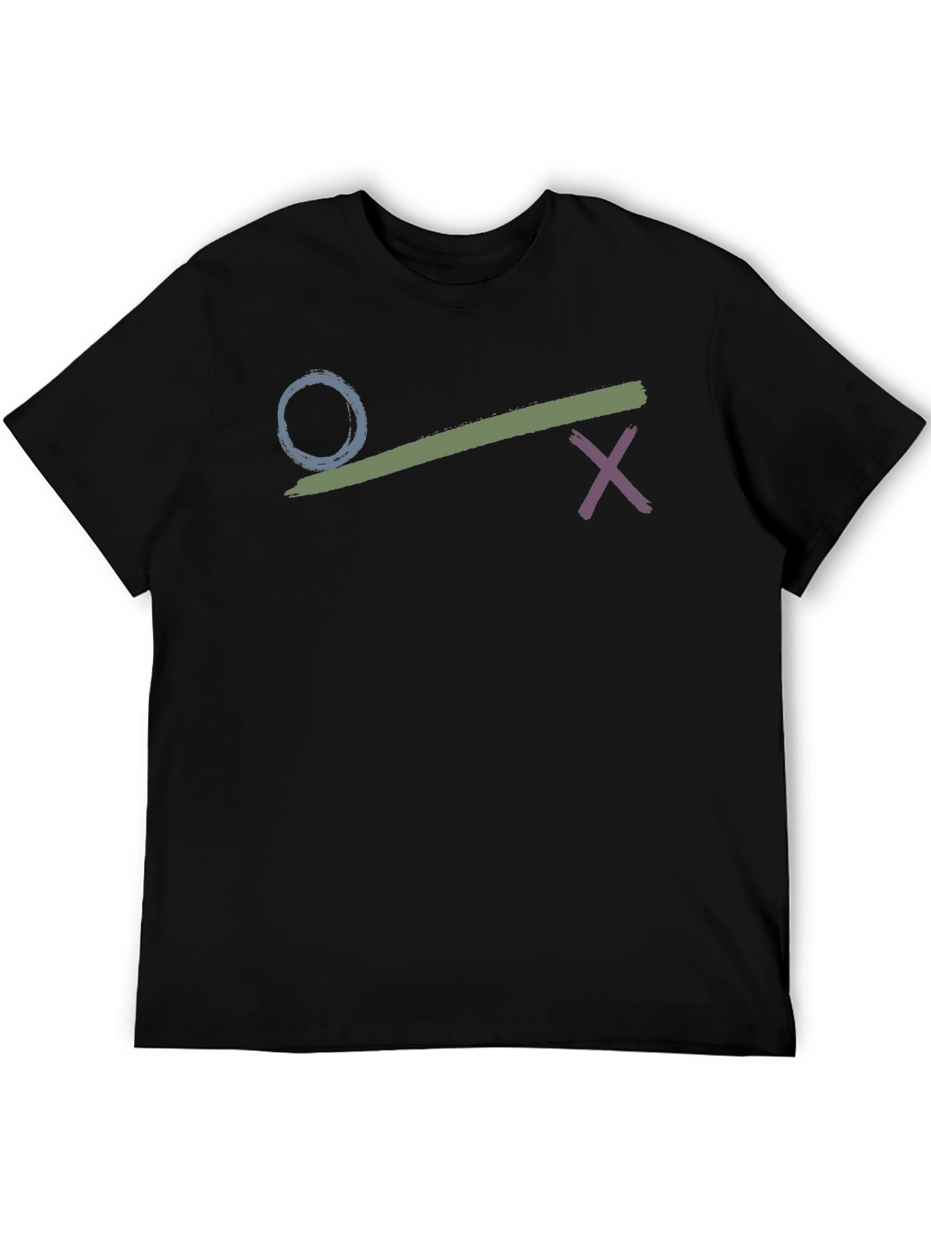 Circle Crossbrush Graphic Black T-Shirt