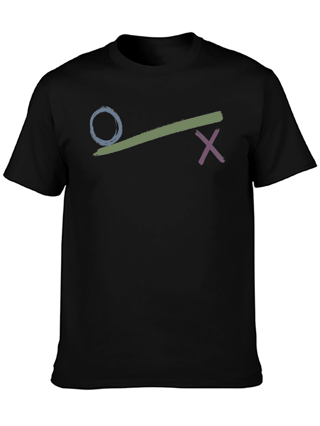 Circle Crossbrush Graphic Black T-Shirt