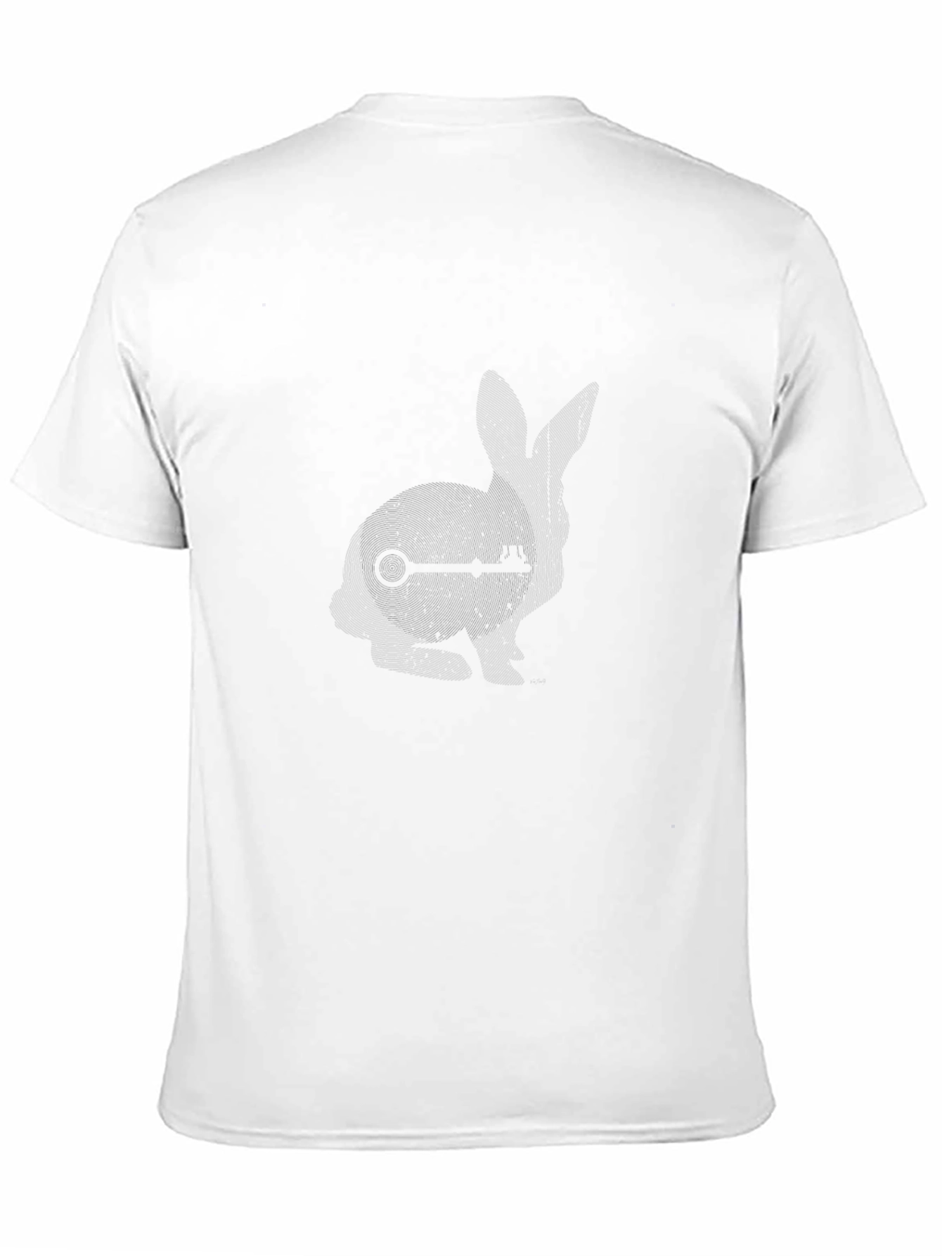 Abstract Rabbit Graphic T-Shirt - Black