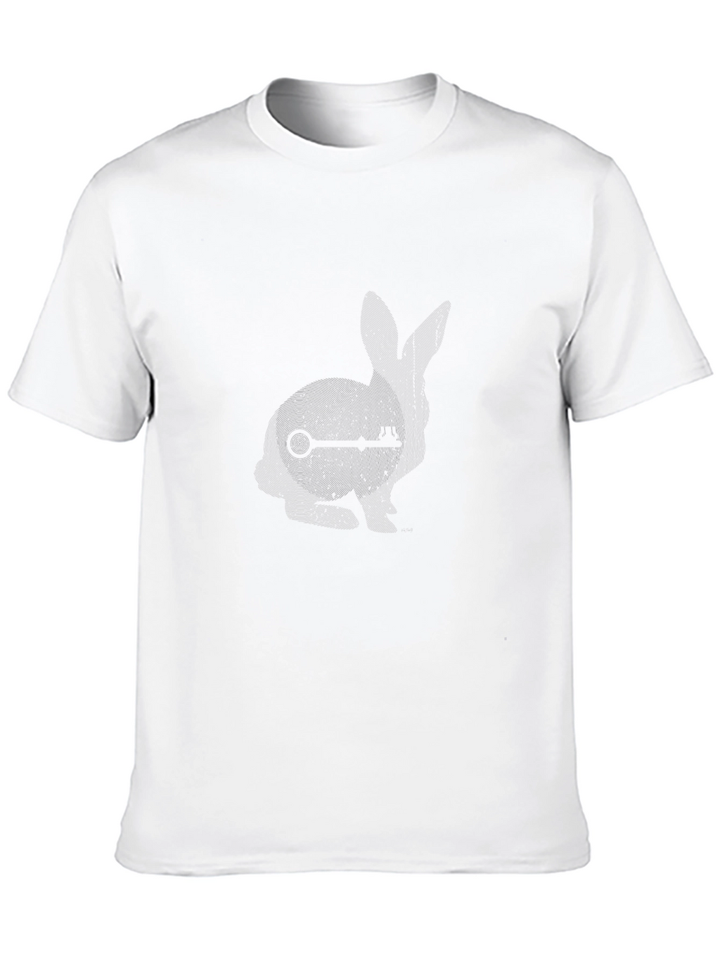 Abstract Rabbit Graphic T-Shirt - Black