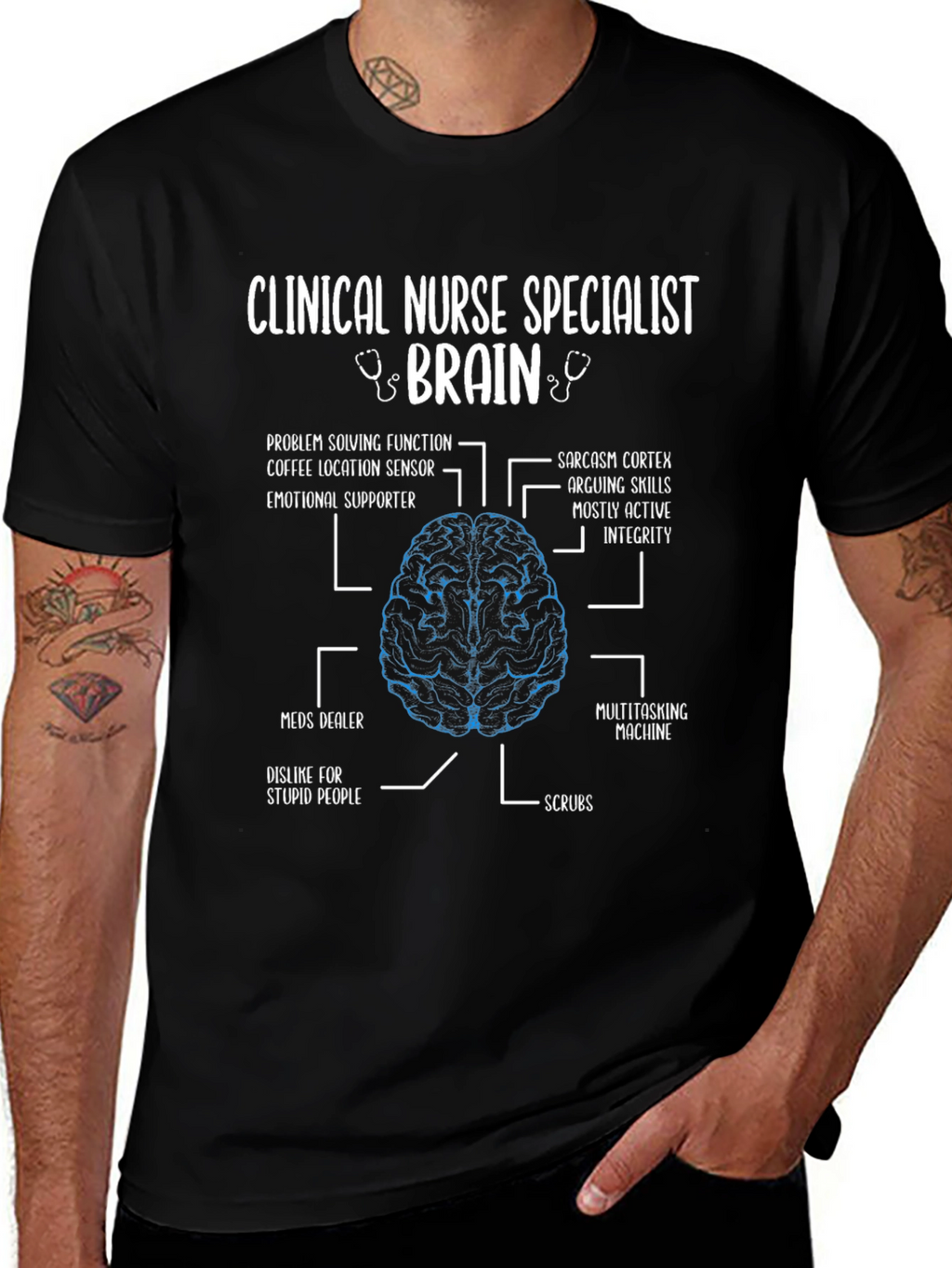 Clinical Nurse Specialist Brain T-Shirt