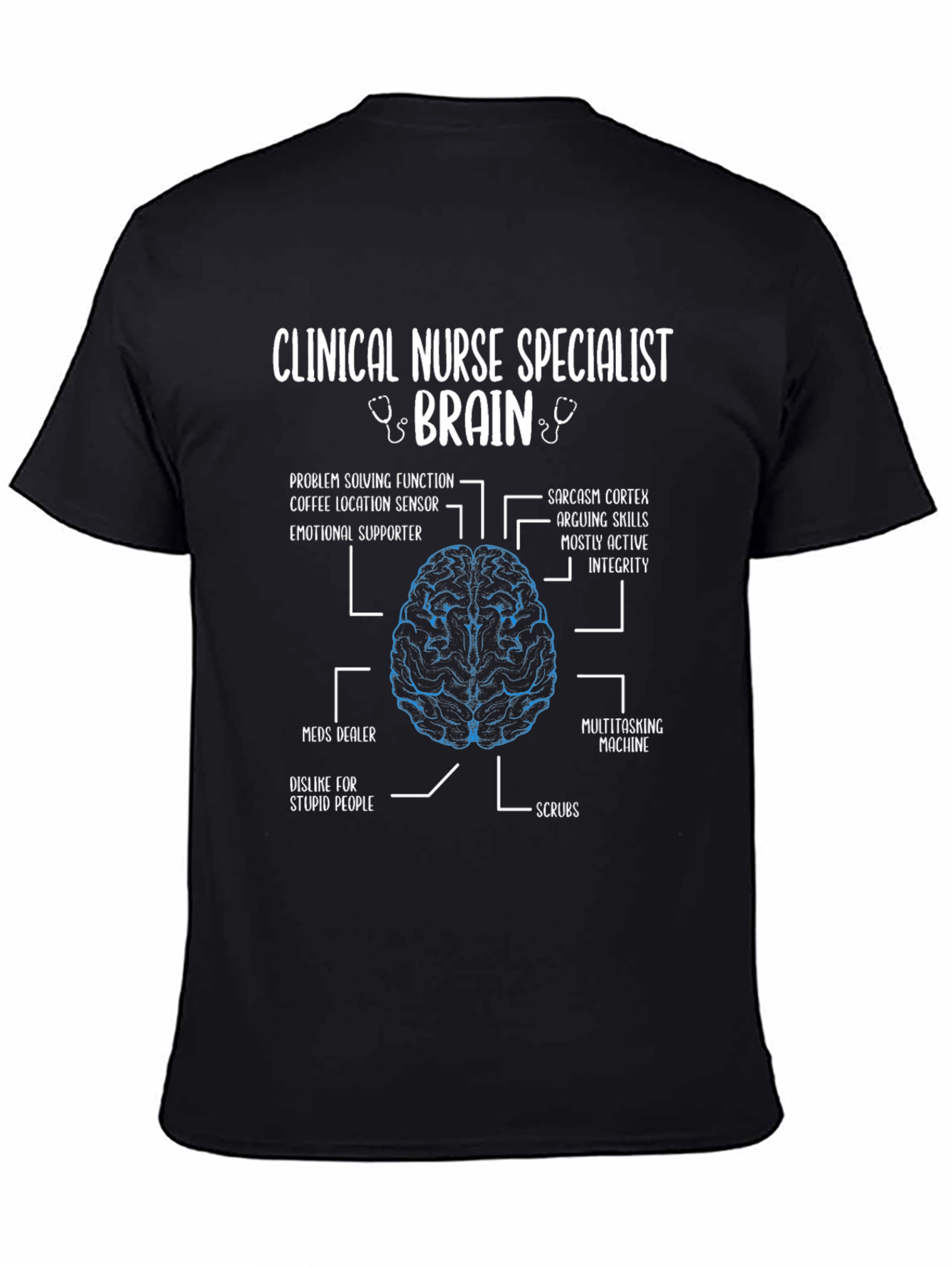 Clinical Nurse Specialist Brain T-Shirt