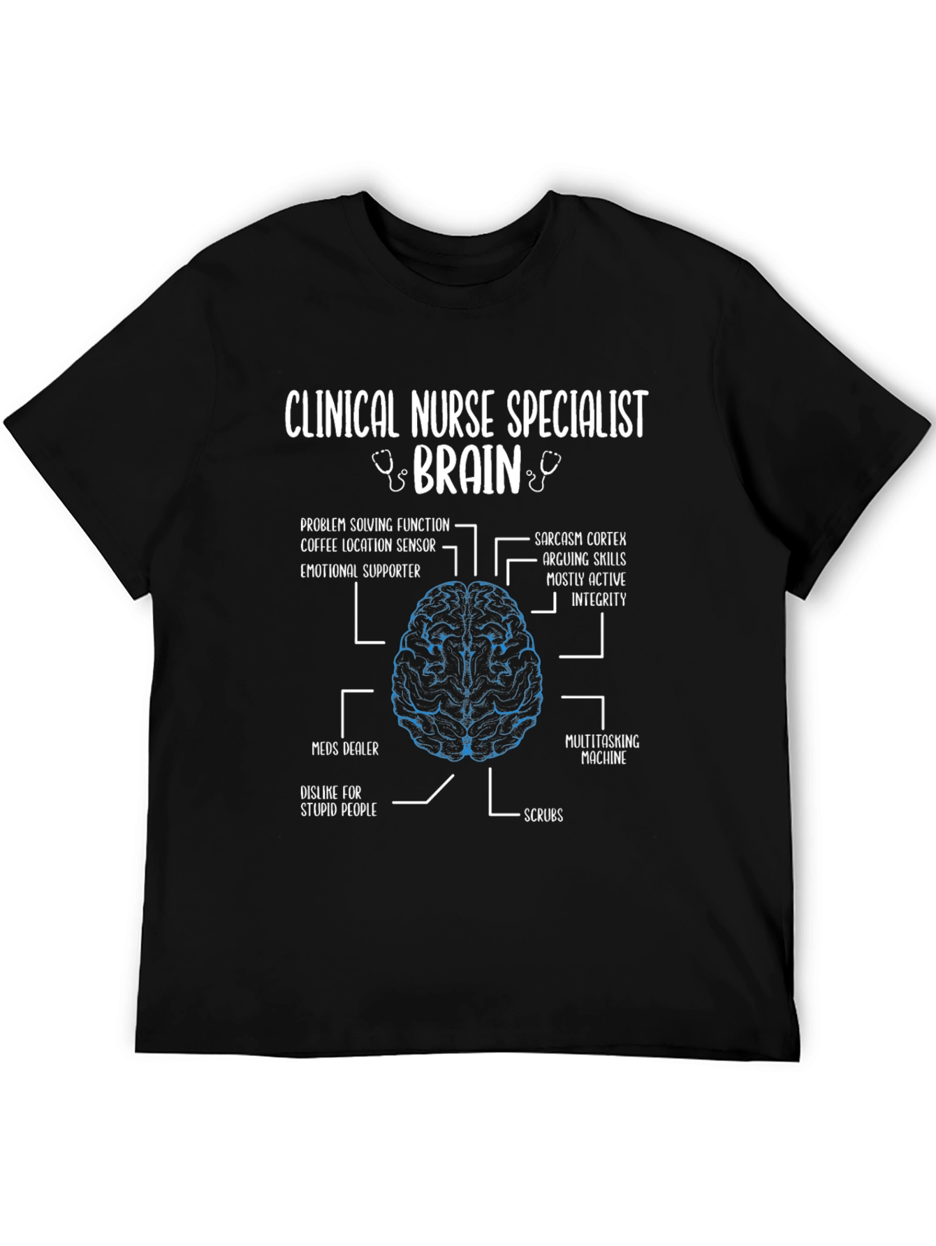 Clinical Nurse Specialist Brain T-Shirt