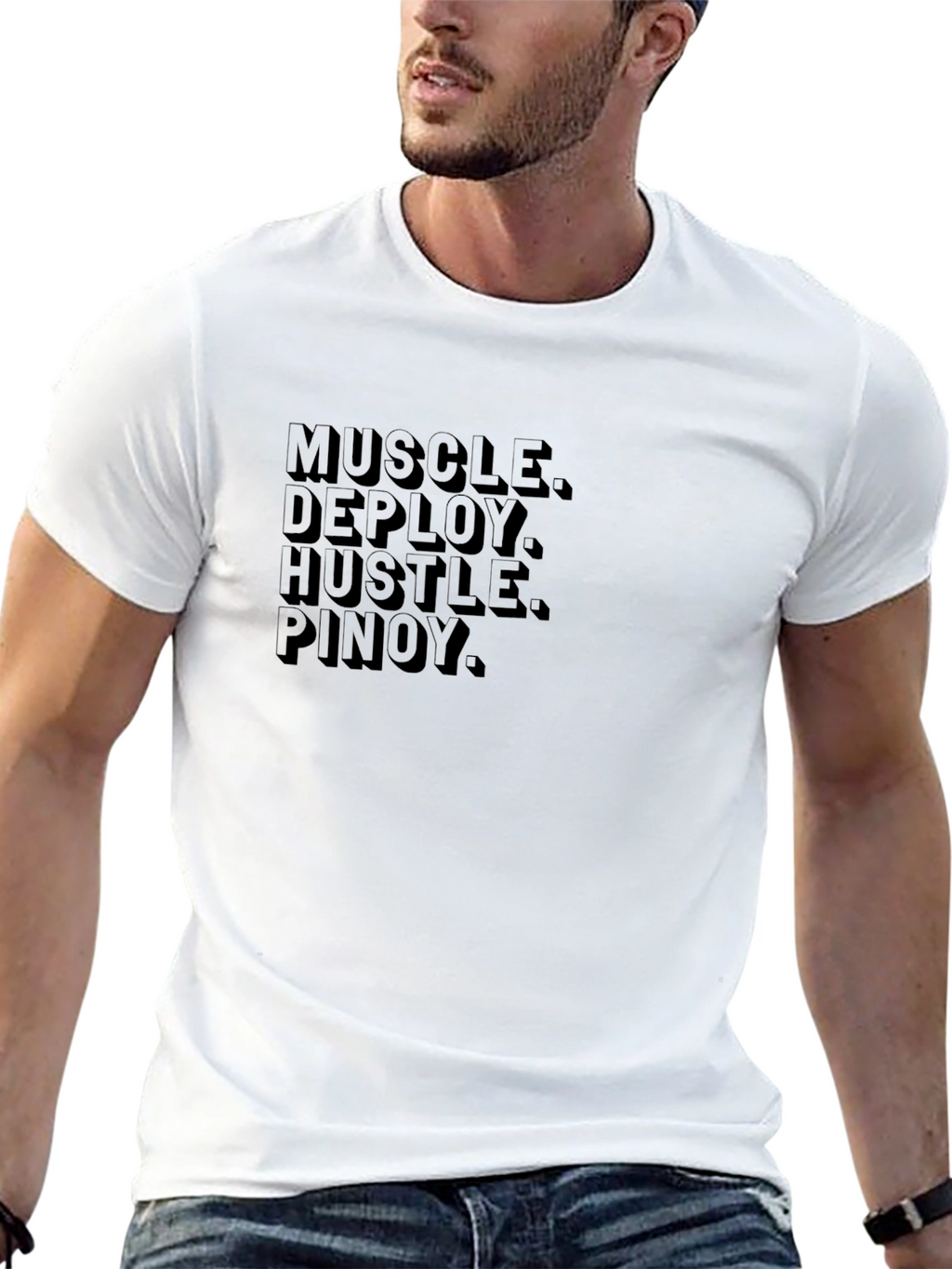 Muscle Deploy Hustle Pinoy Graphic Tee