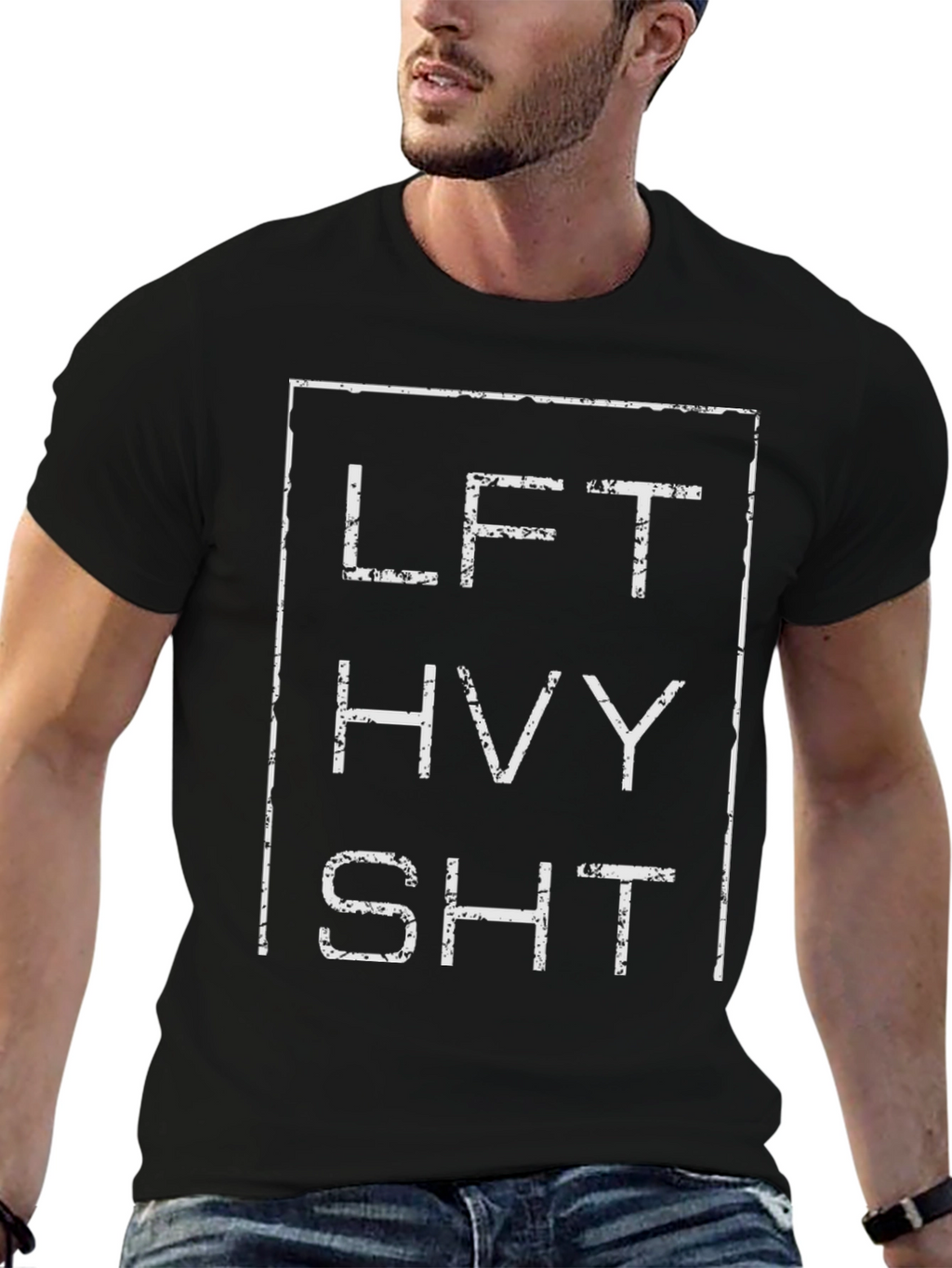 Lift Heavy Graphic T-Shirt - Black