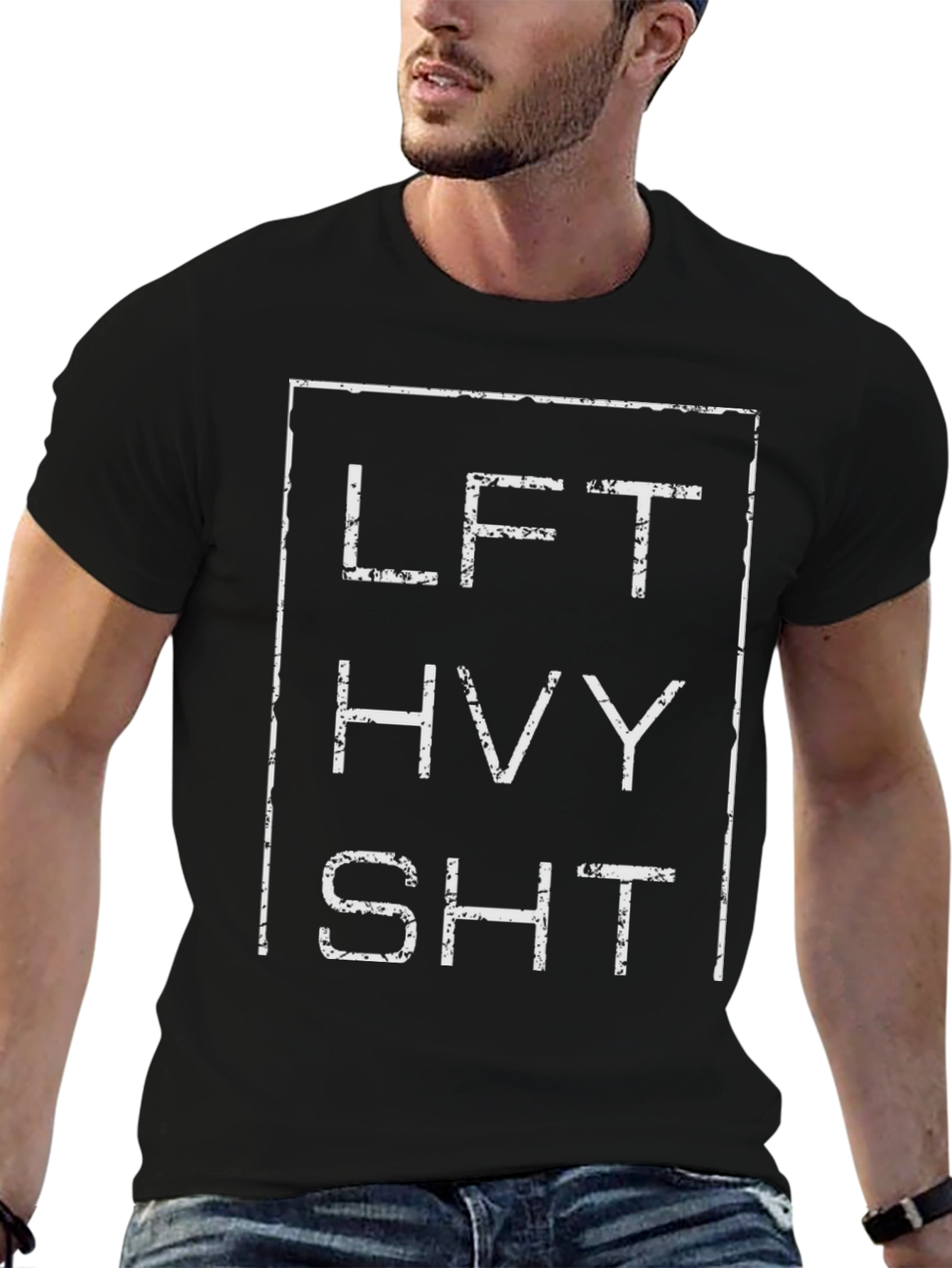 Lift Heavy Graphic T-Shirt - Black