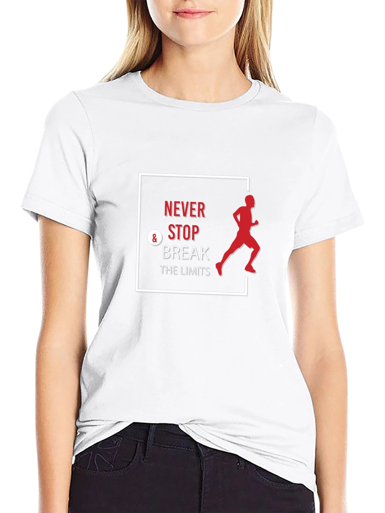 Never Stop Break the Limits Black T-Shirt