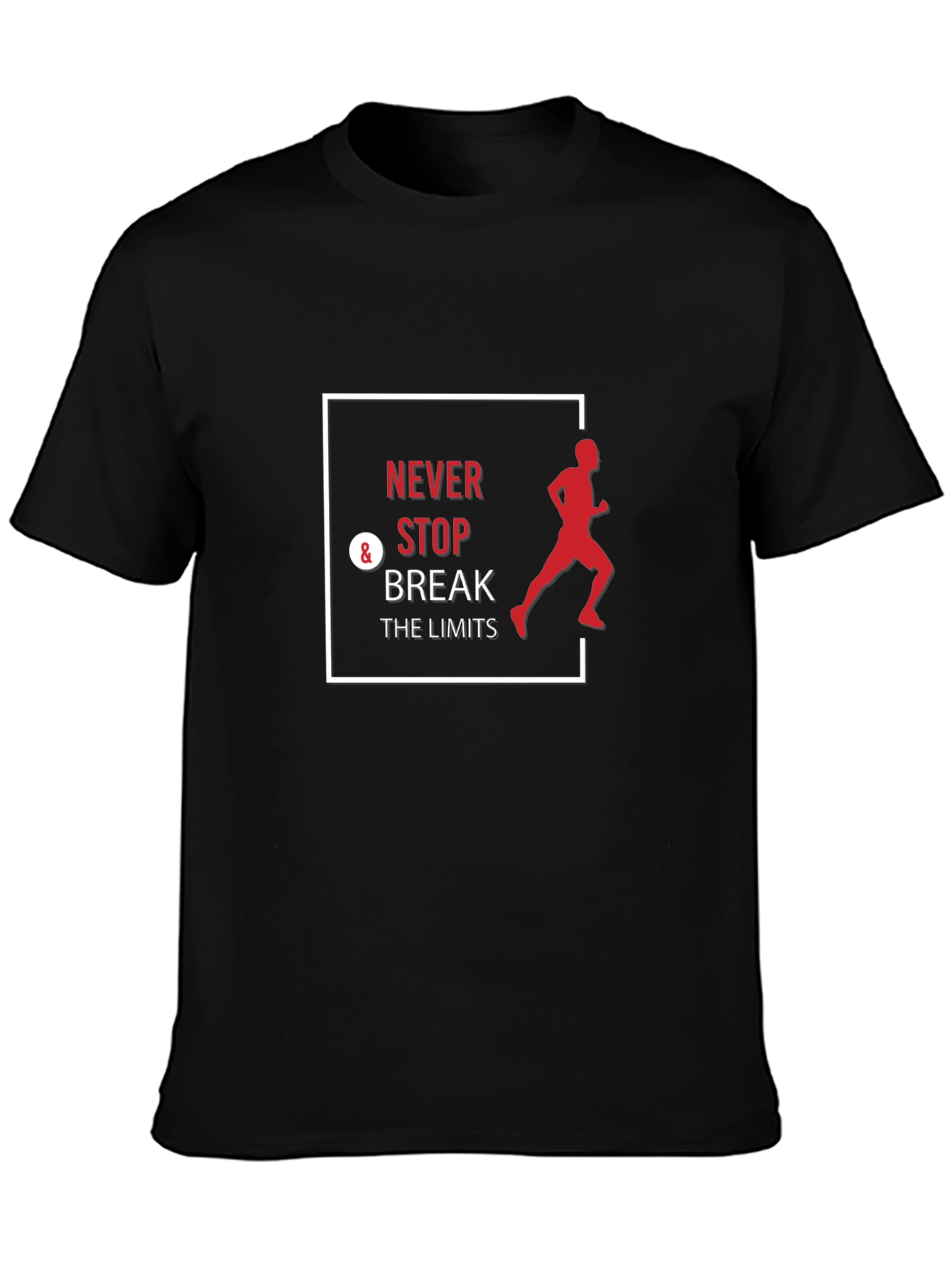 Never Stop Break the Limits Black T-Shirt
