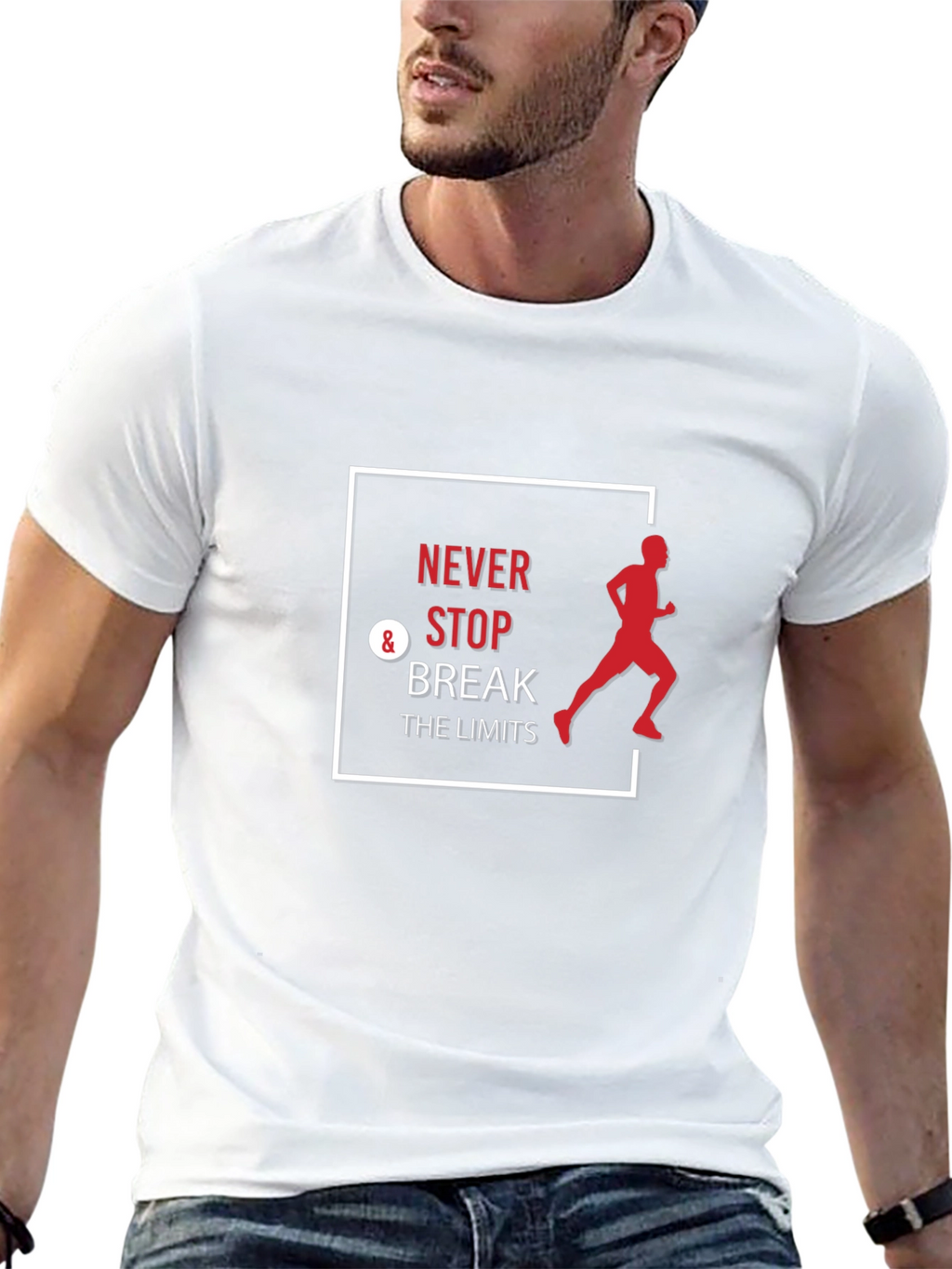 Never Stop Break the Limits Black T-Shirt