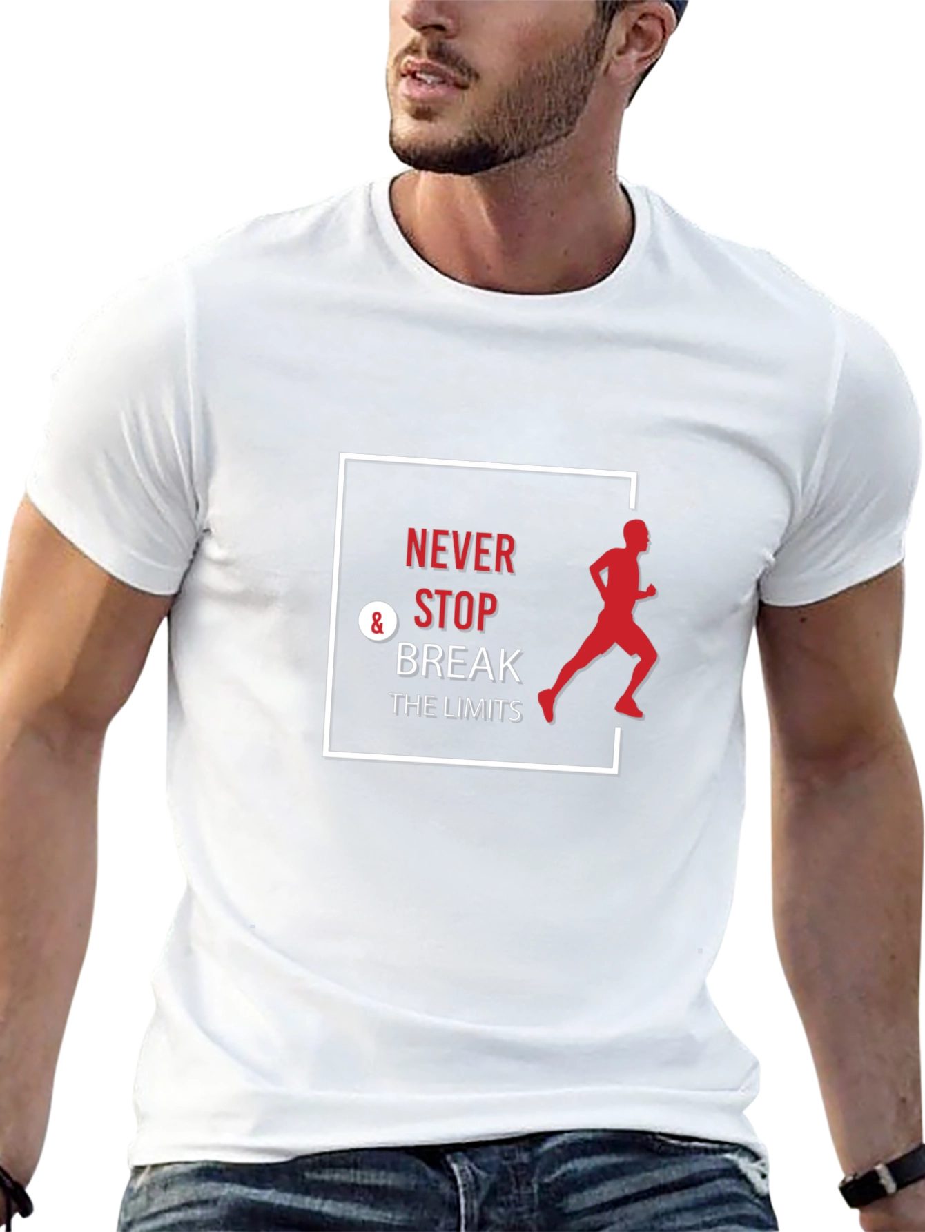 Never Stop Break the Limits Black T-Shirt