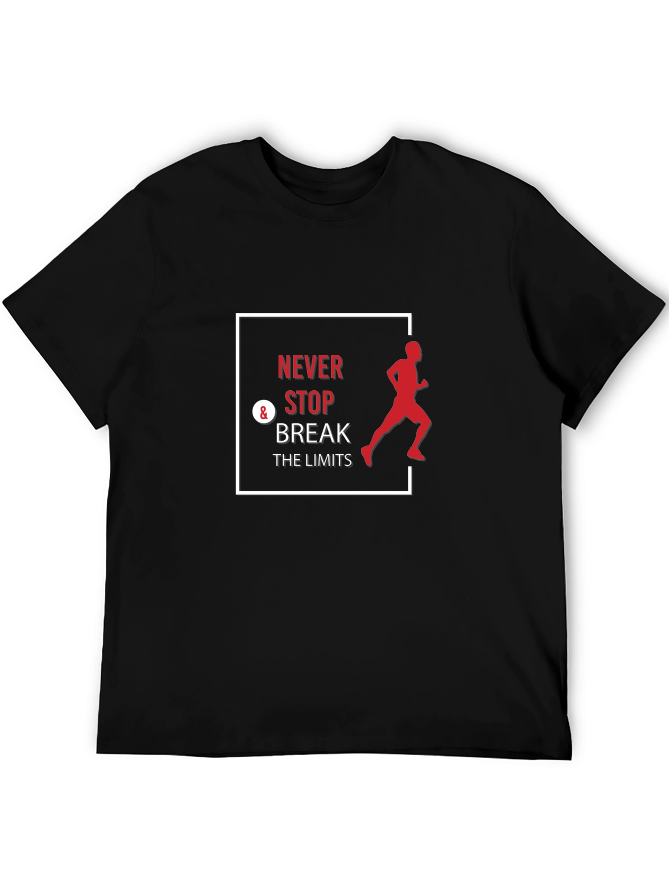 Never Stop Break the Limits Black T-Shirt