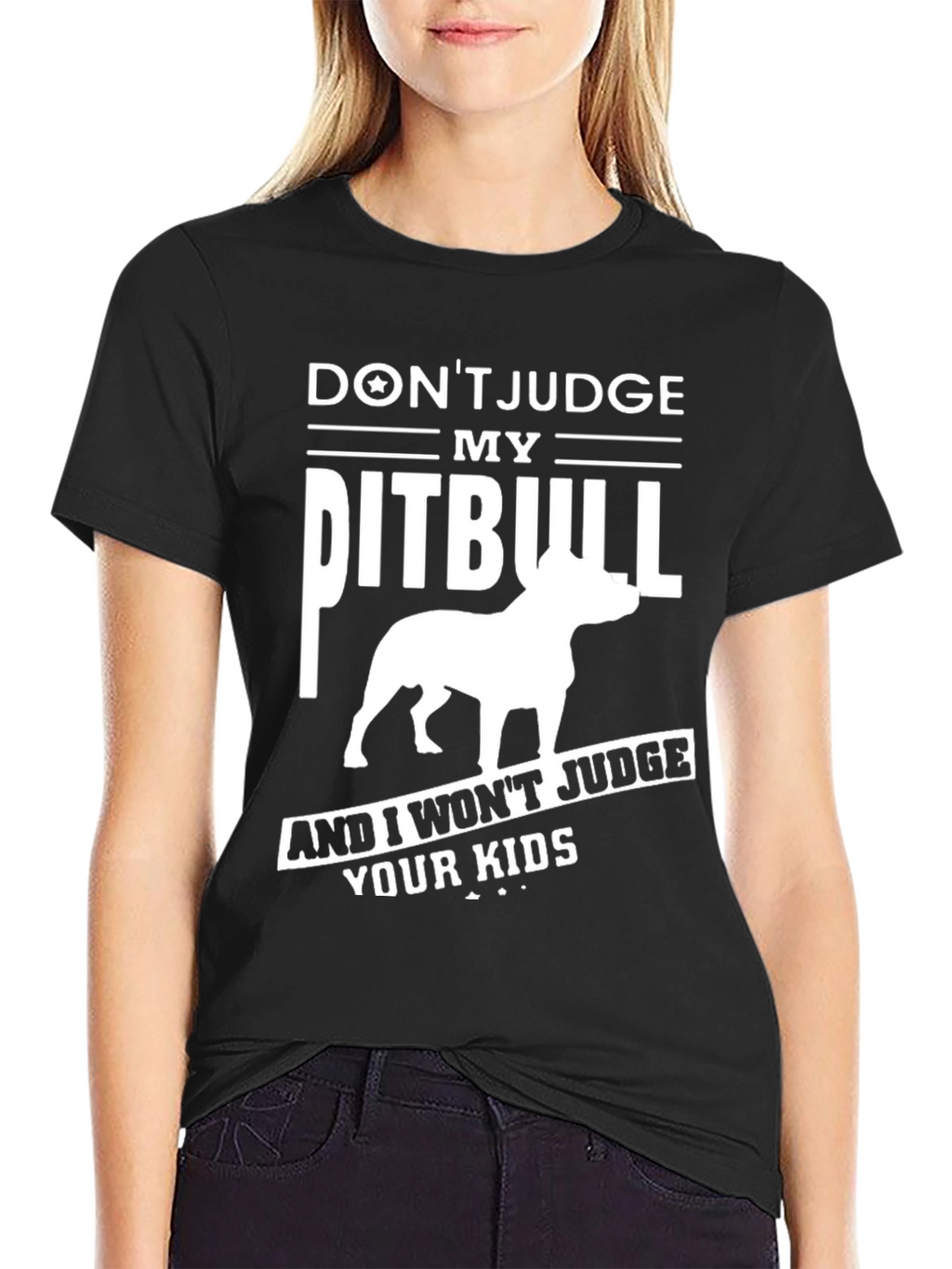 Dont Judge My Pitbull Graphic T-Shirt