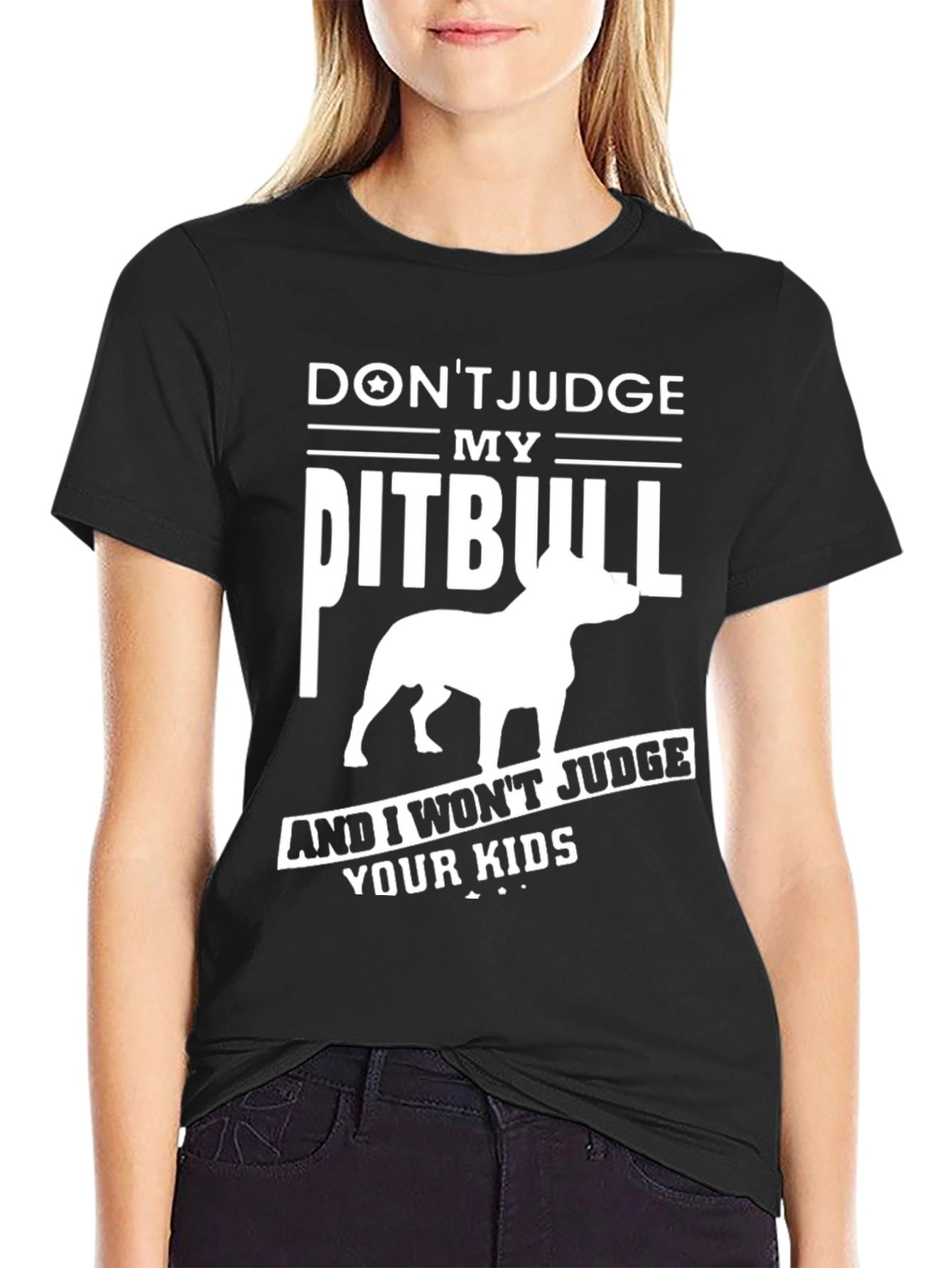 Dont Judge My Pitbull Graphic T-Shirt