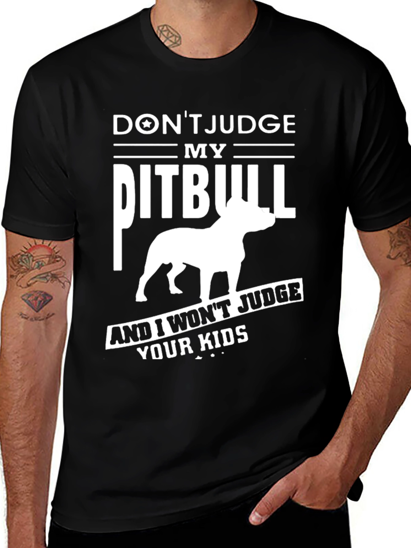 Dont Judge My Pitbull Graphic T-Shirt