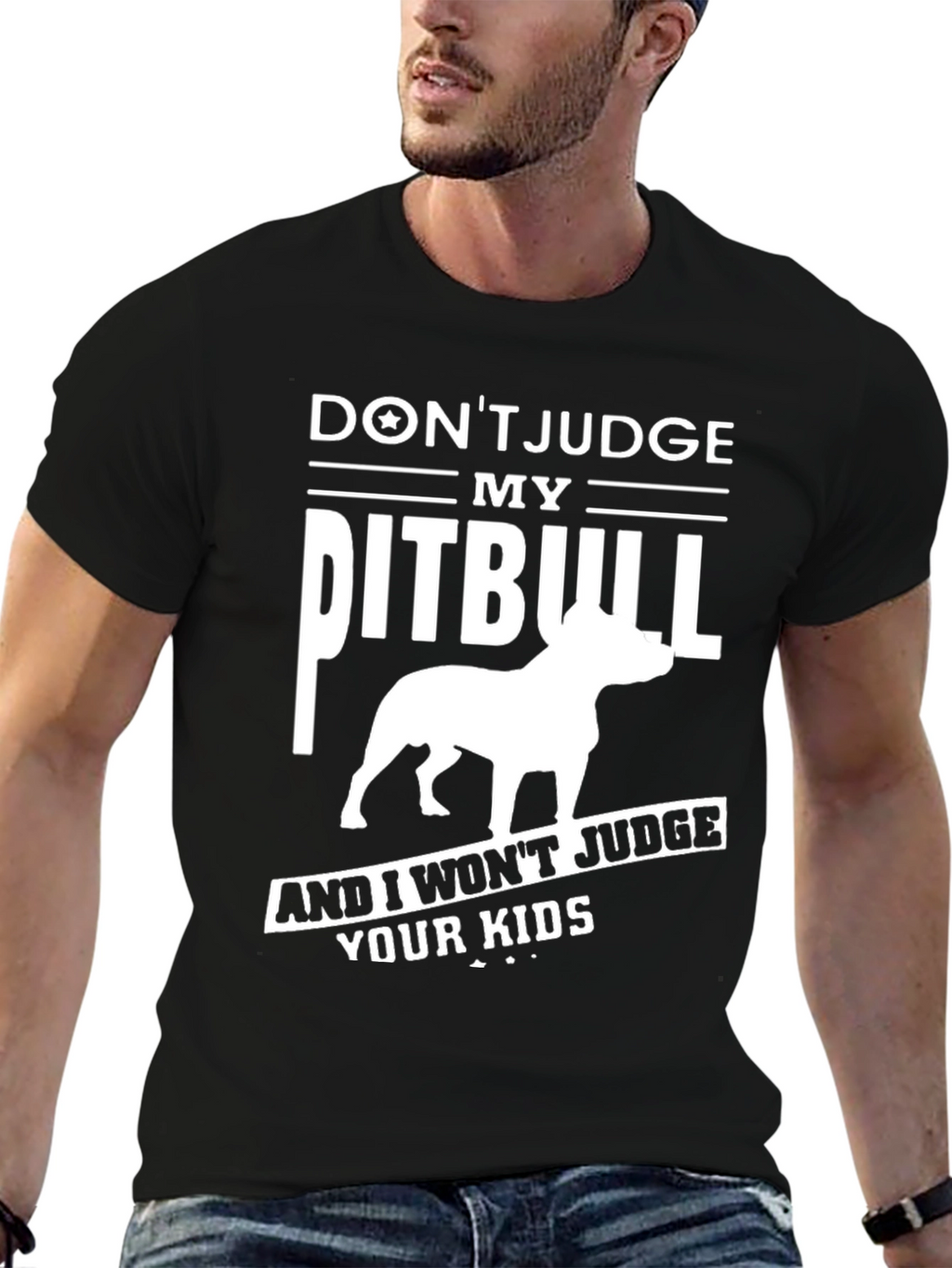 Dont Judge My Pitbull Graphic T-Shirt