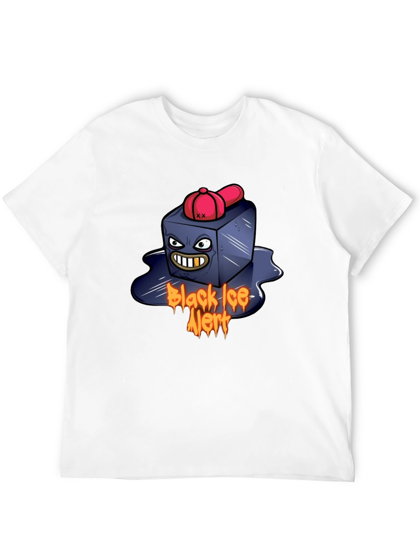 Black Ice Alert Graphic Tee - Unique Design