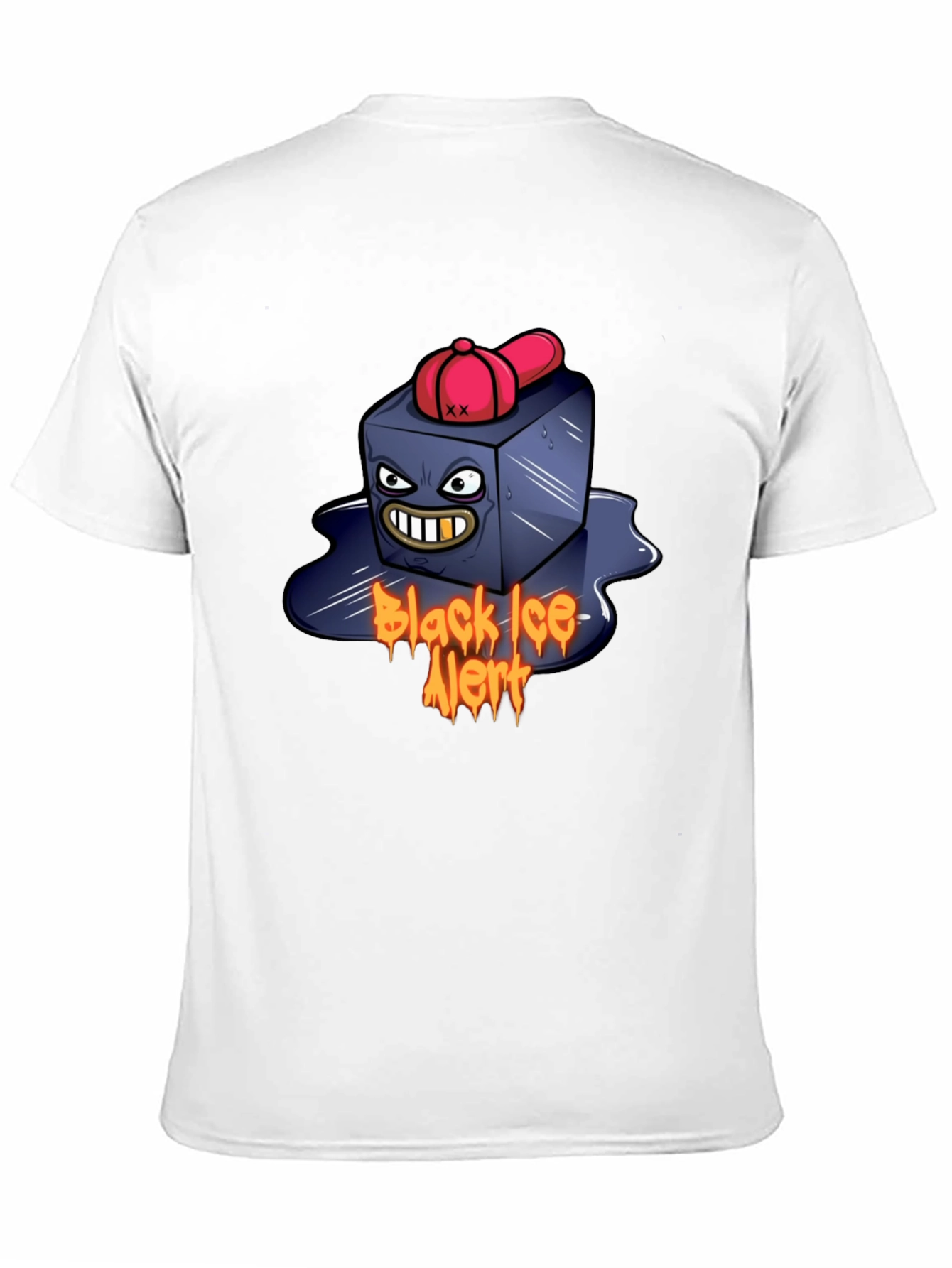 Black Ice Alert Graphic Tee - Unique Design