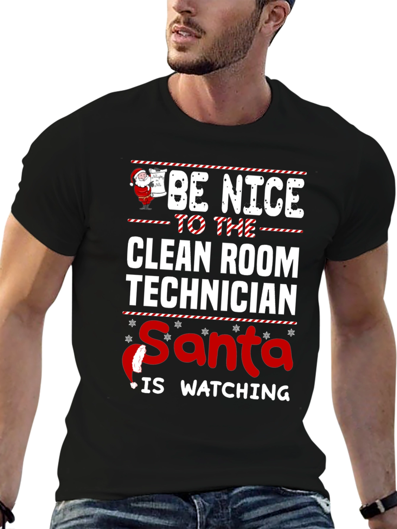 Clean Room Technician Santa T-Shirt