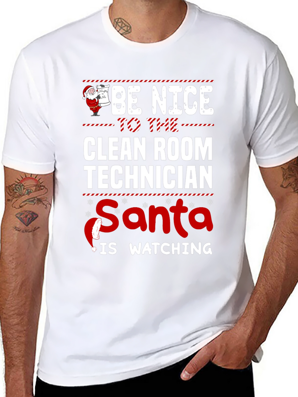 Clean Room Technician Santa T-Shirt