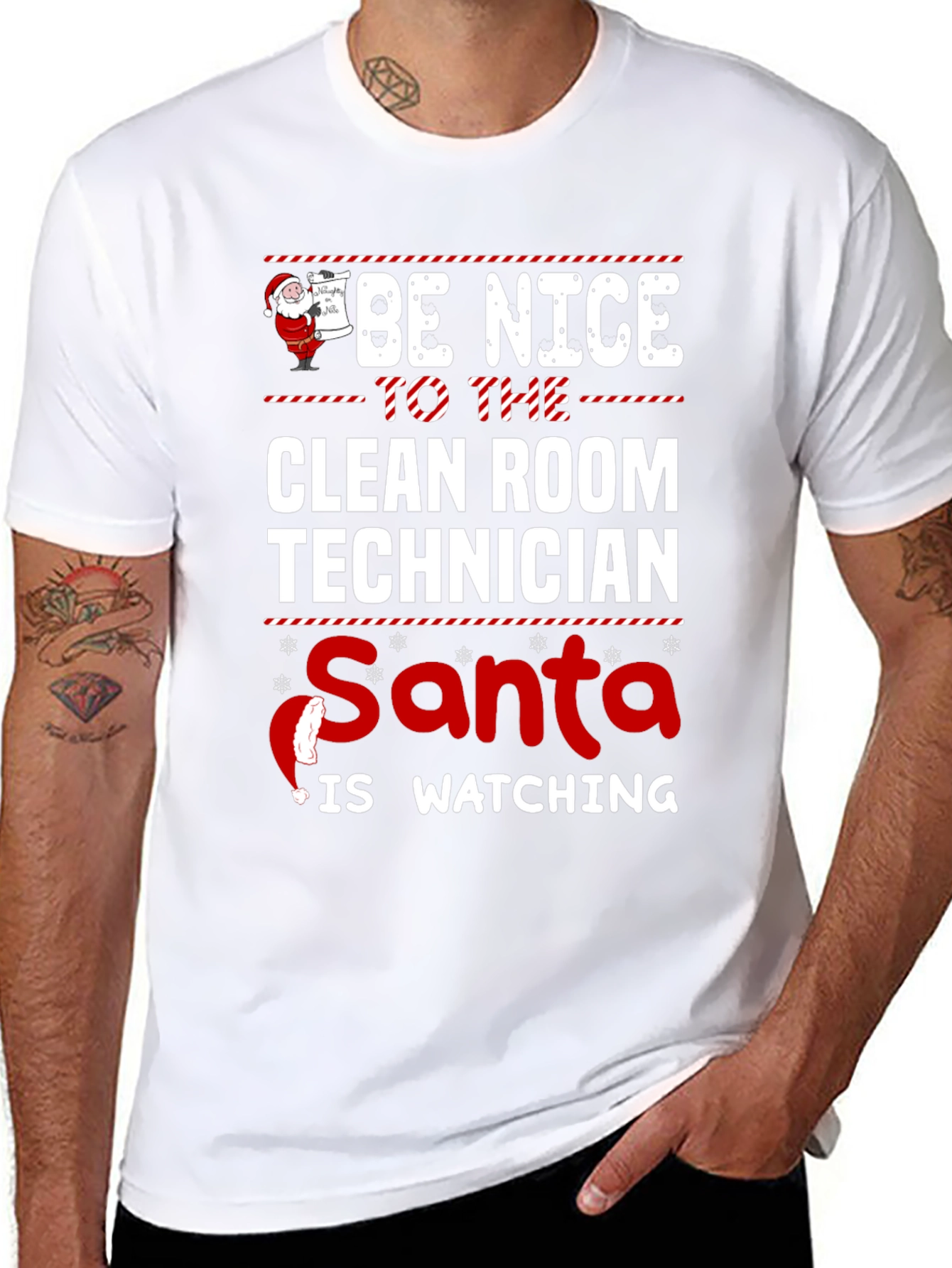 Clean Room Technician Santa T-Shirt