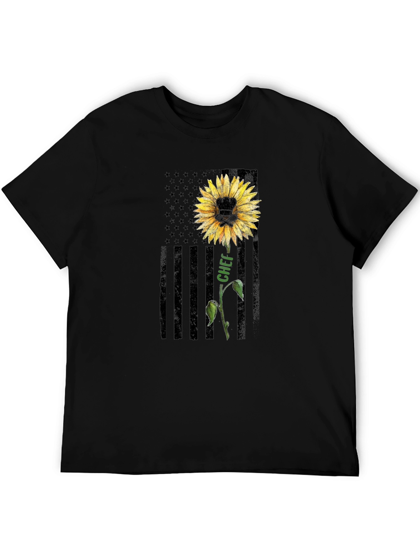 Chef Sunflower Graphic T-Shirt