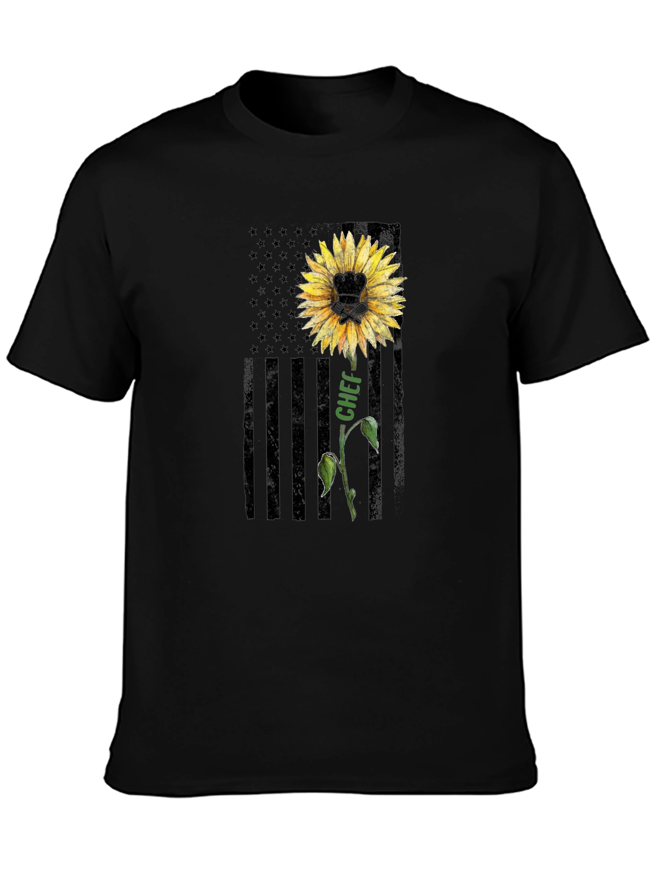 Chef Sunflower Graphic T-Shirt