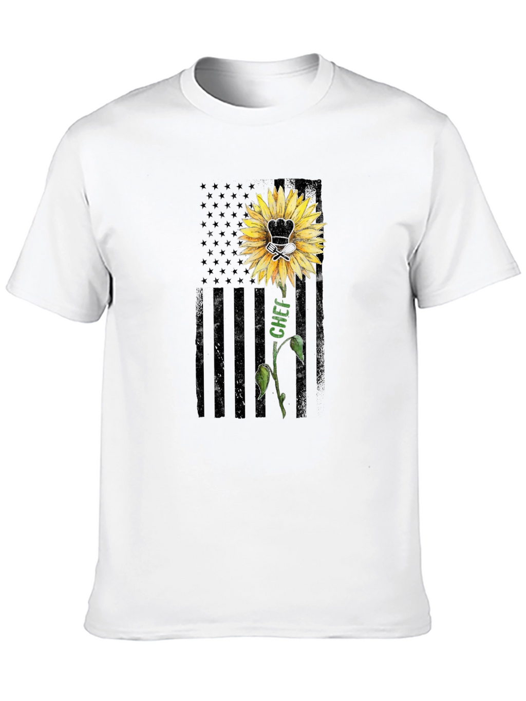 Chef Sunflower Graphic T-Shirt