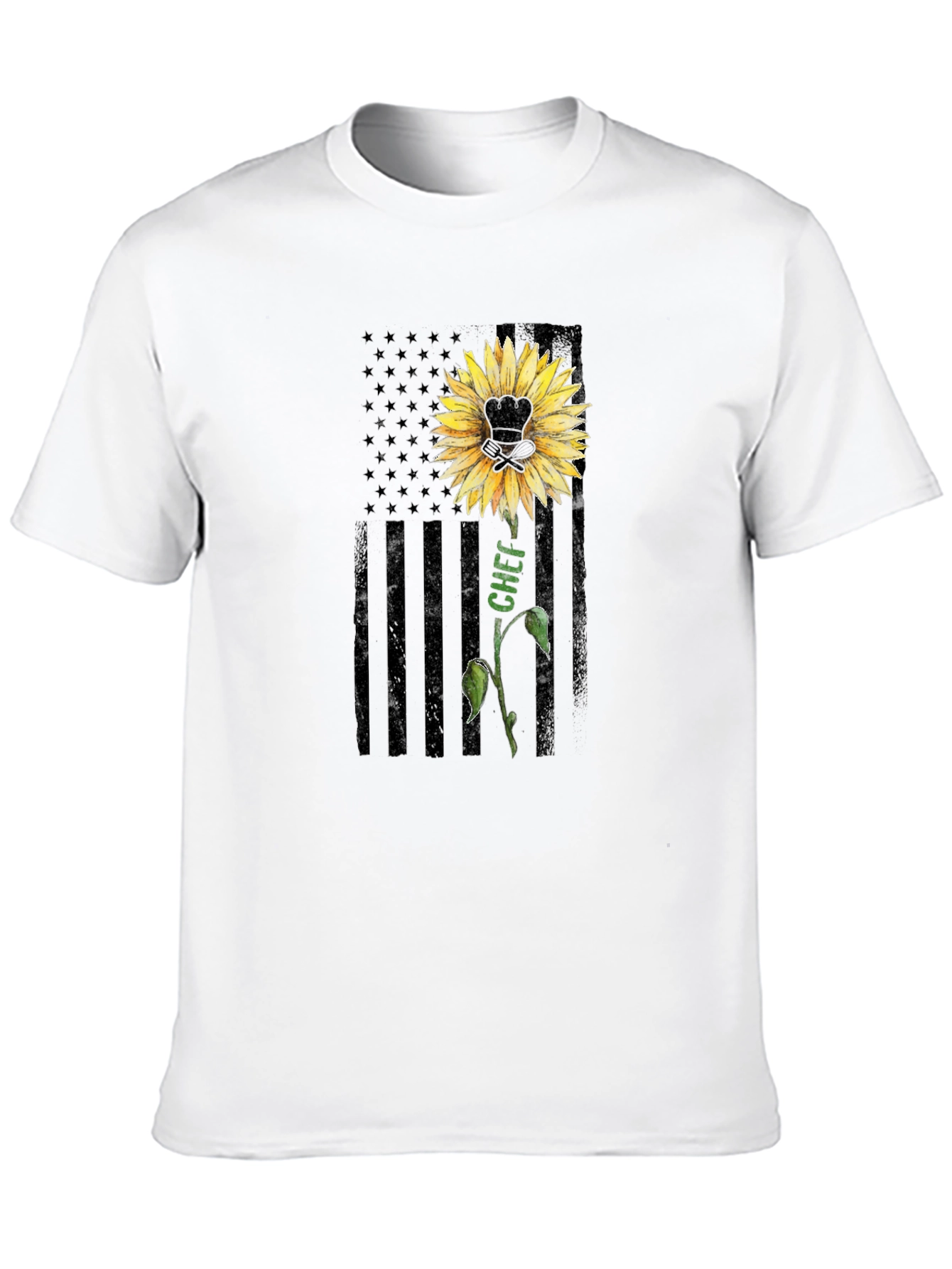Chef Sunflower Graphic T-Shirt