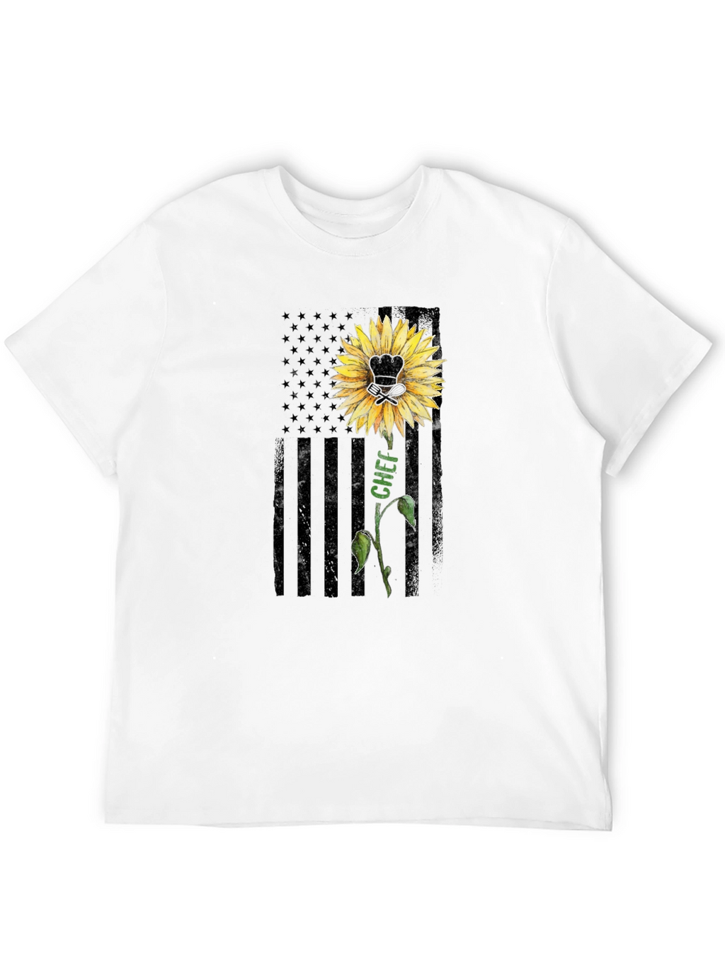 Chef Sunflower Graphic T-Shirt