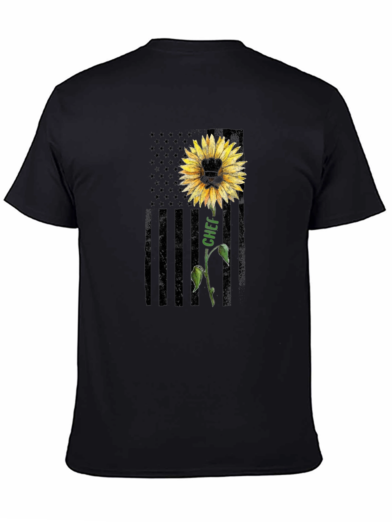 Chef Sunflower Graphic T-Shirt