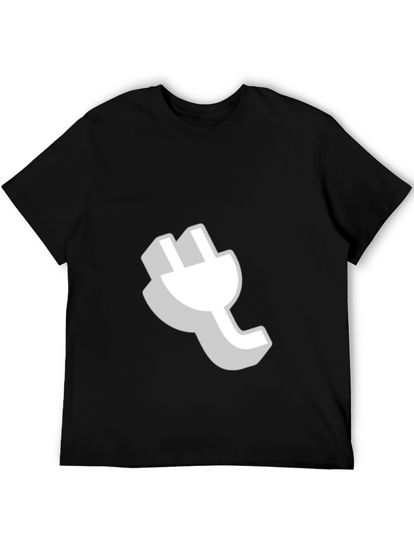 Cool Plug Graphic Black T-Shirt