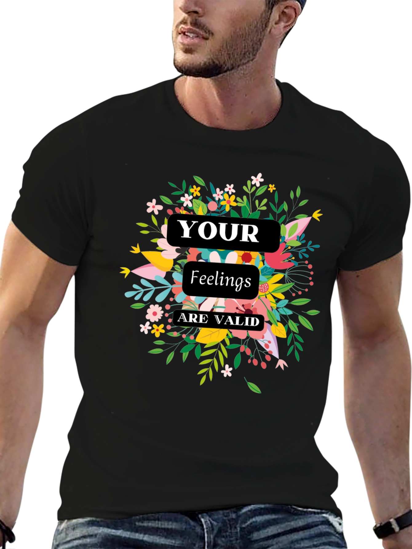 Your Feelings Are Valid Floral Graphic Tee