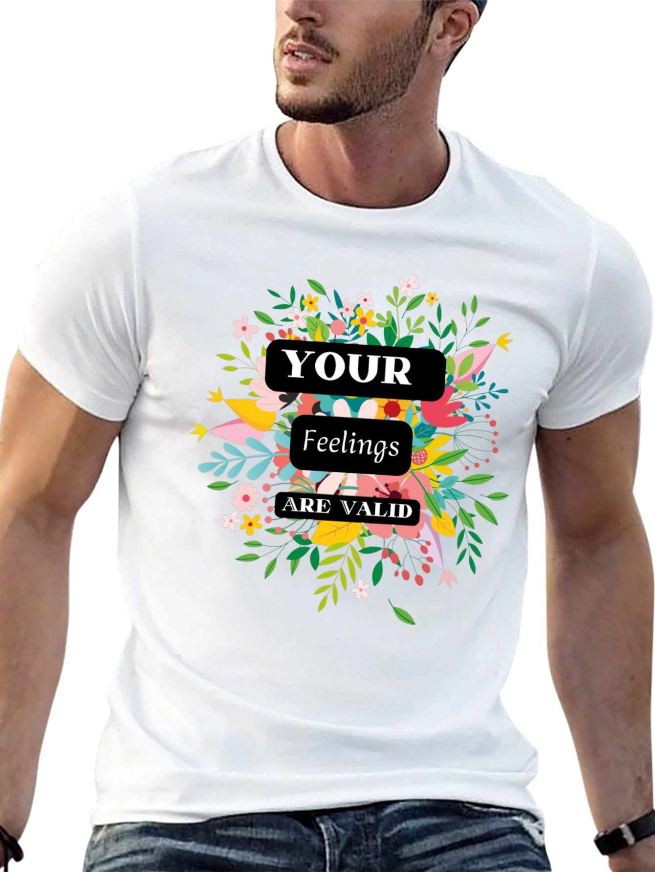 Your Feelings Are Valid Floral Graphic Tee