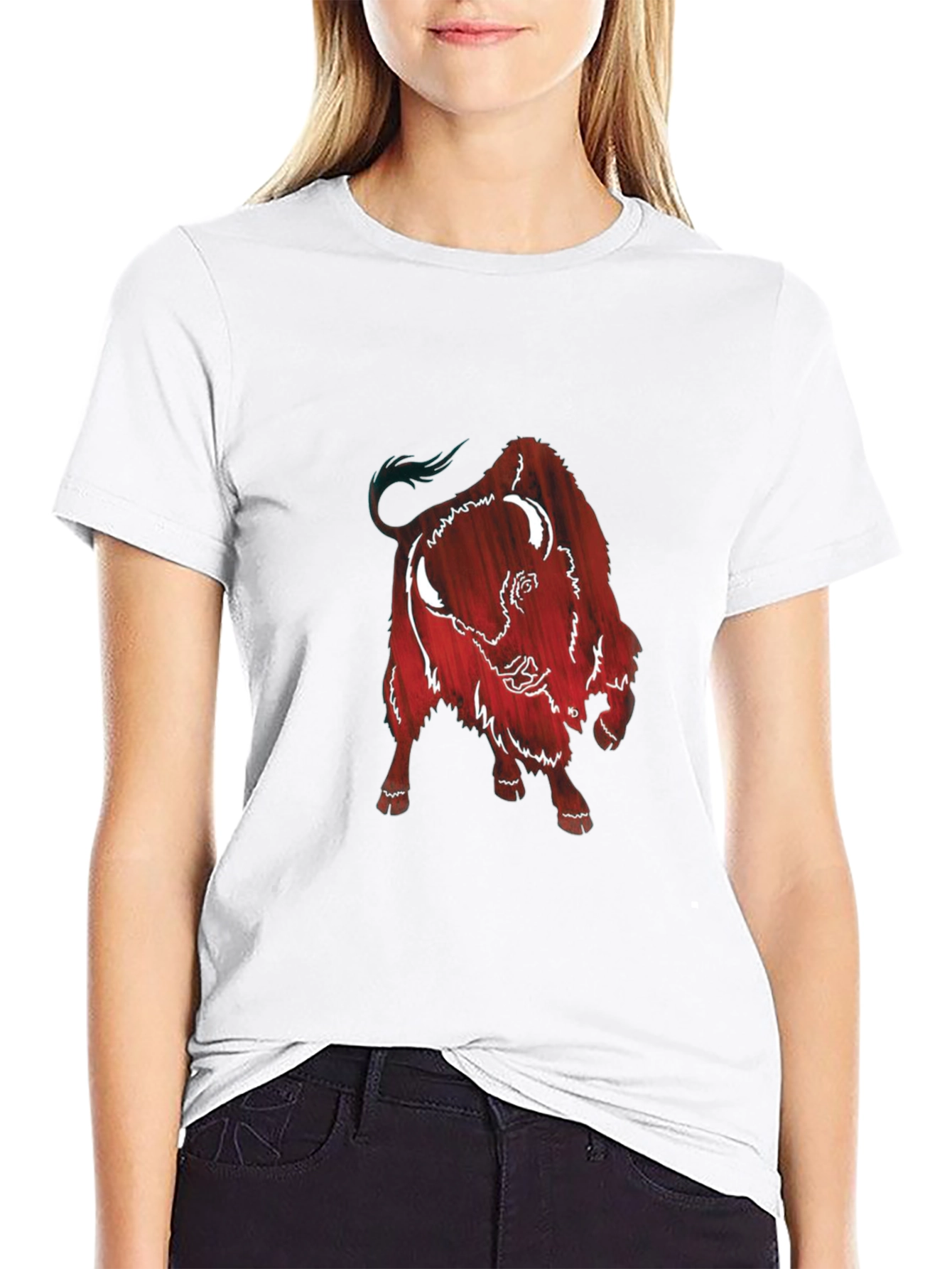 Buffalo Graphic Print Tee - Short Sleeve Black