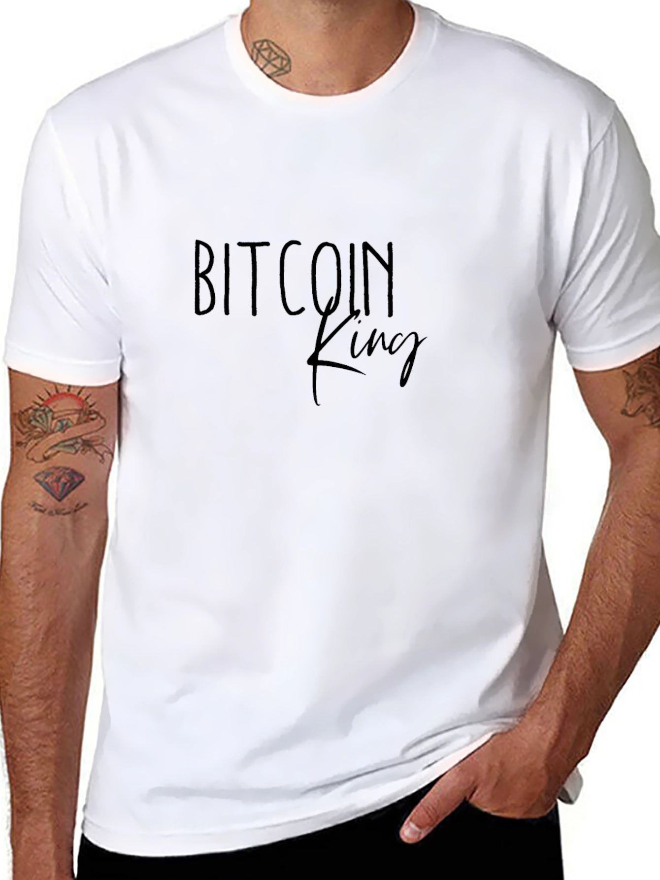 Bitcoin King Graphic T-Shirt - Crypto Enthusiast Apparel