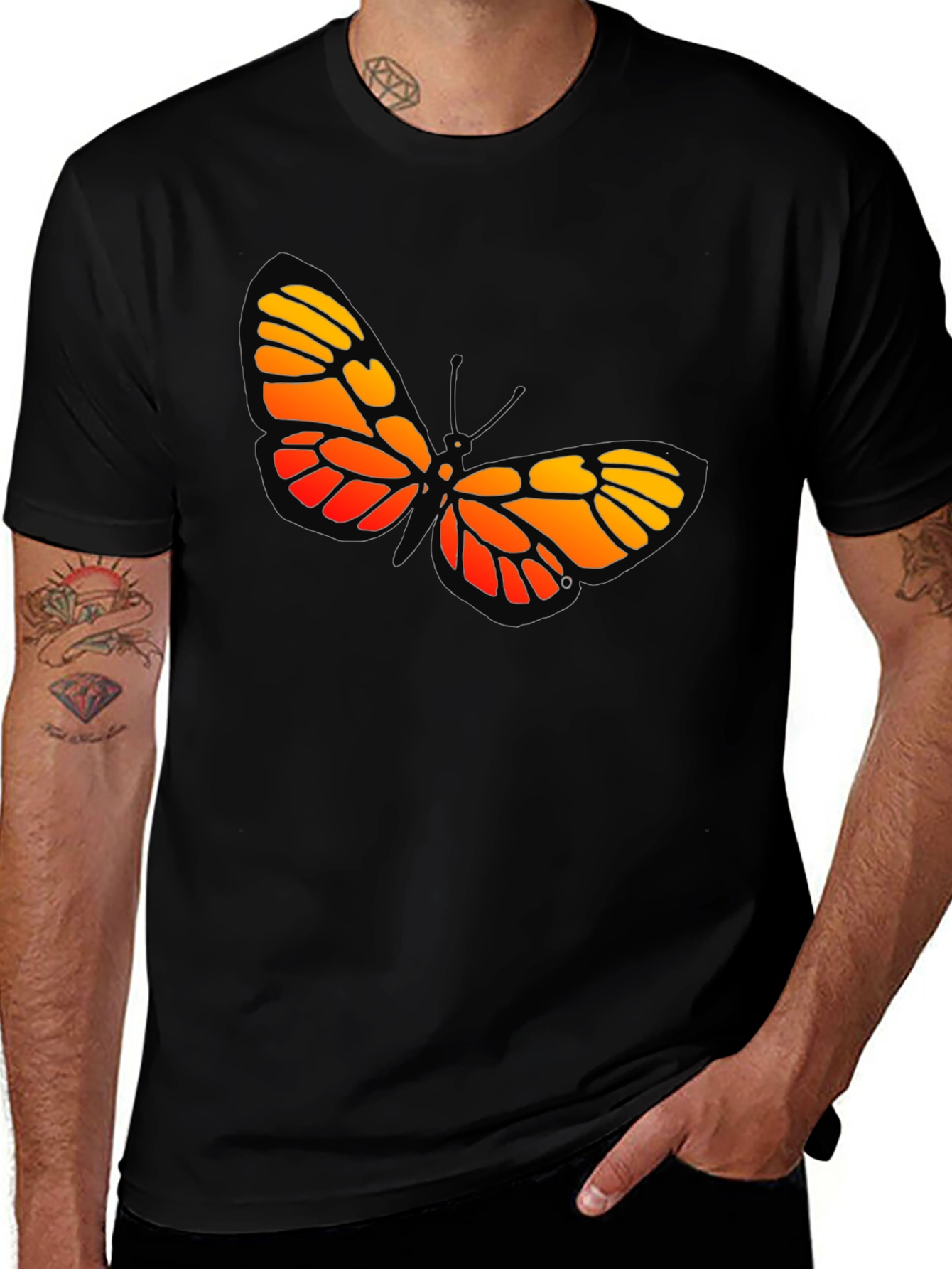 Butterfly Graphic Tee - Bold Insect Design