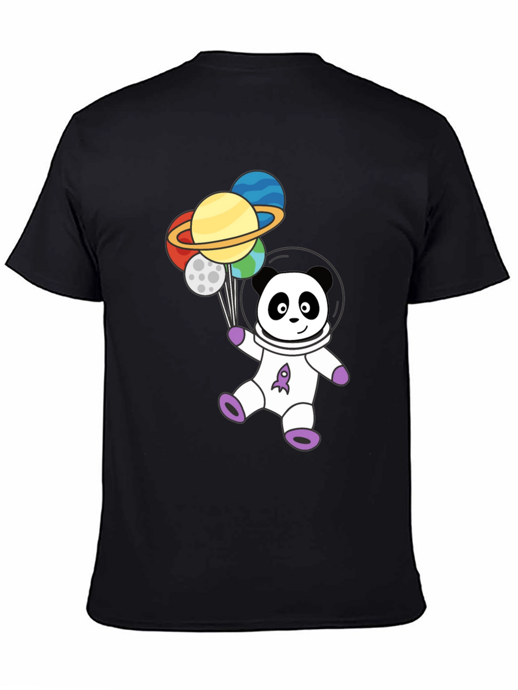 Astronaut Panda Planets Graphic Tee