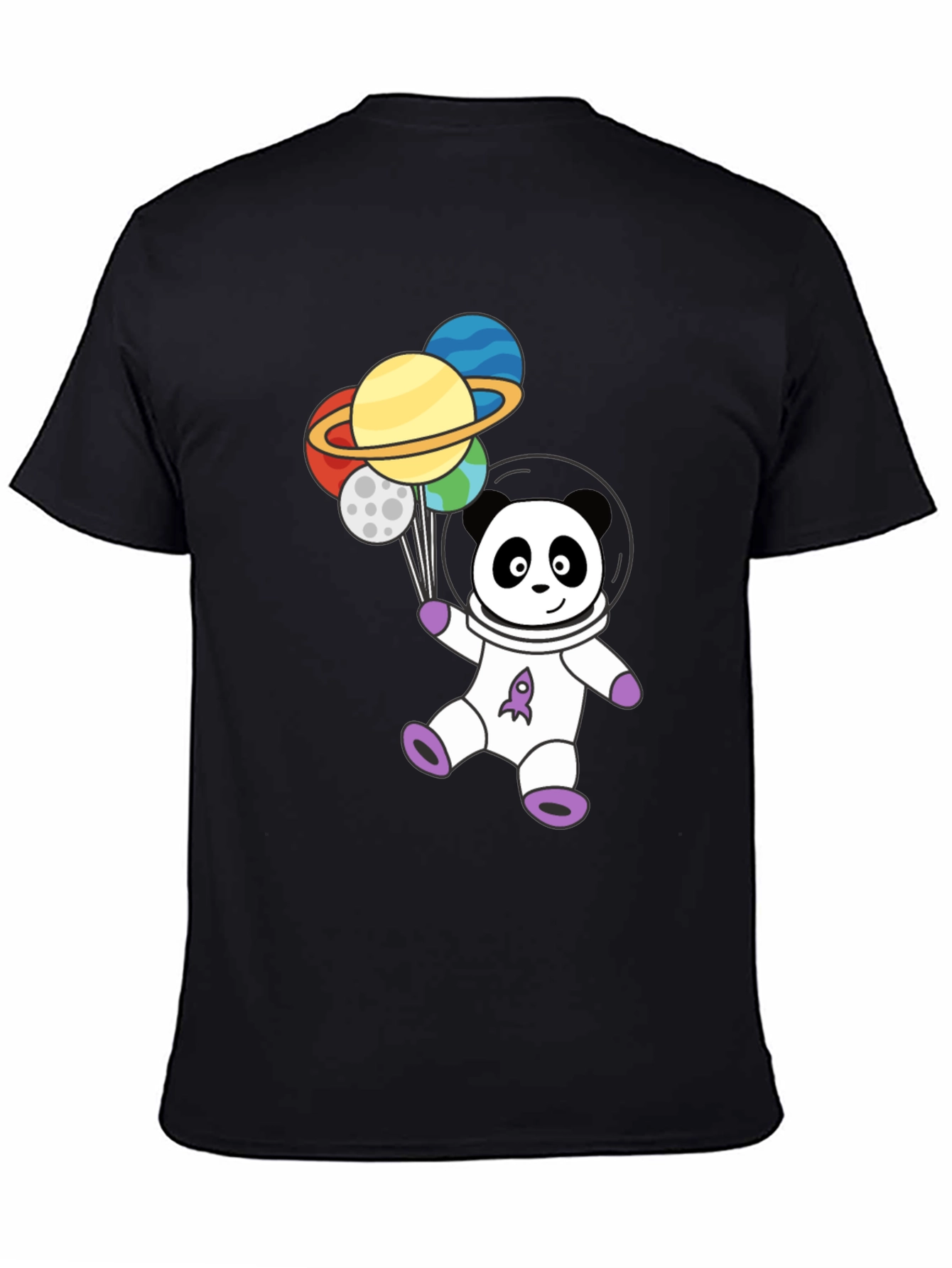 Astronaut Panda Planets Graphic Tee