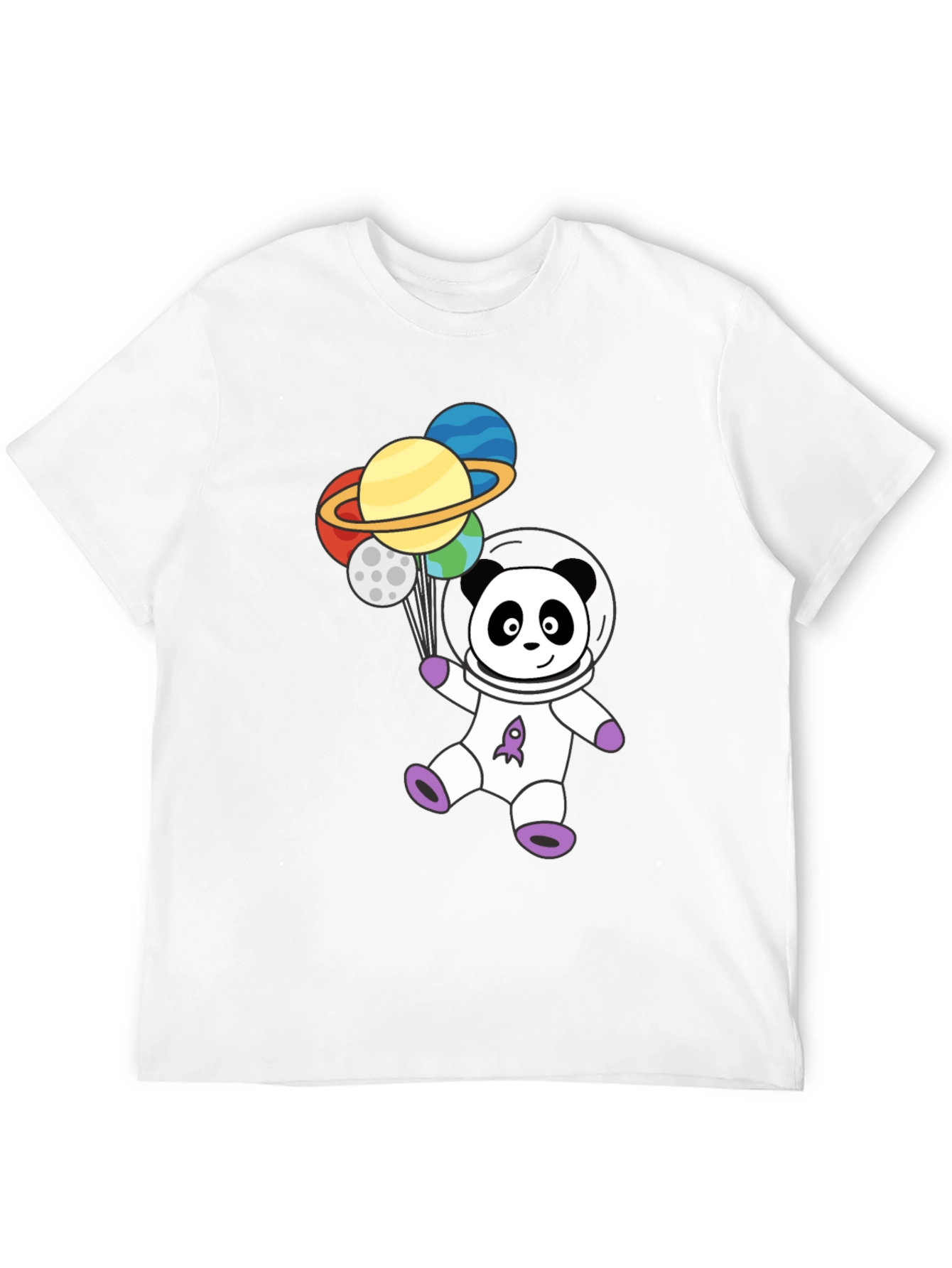 Astronaut Panda Planets Graphic Tee