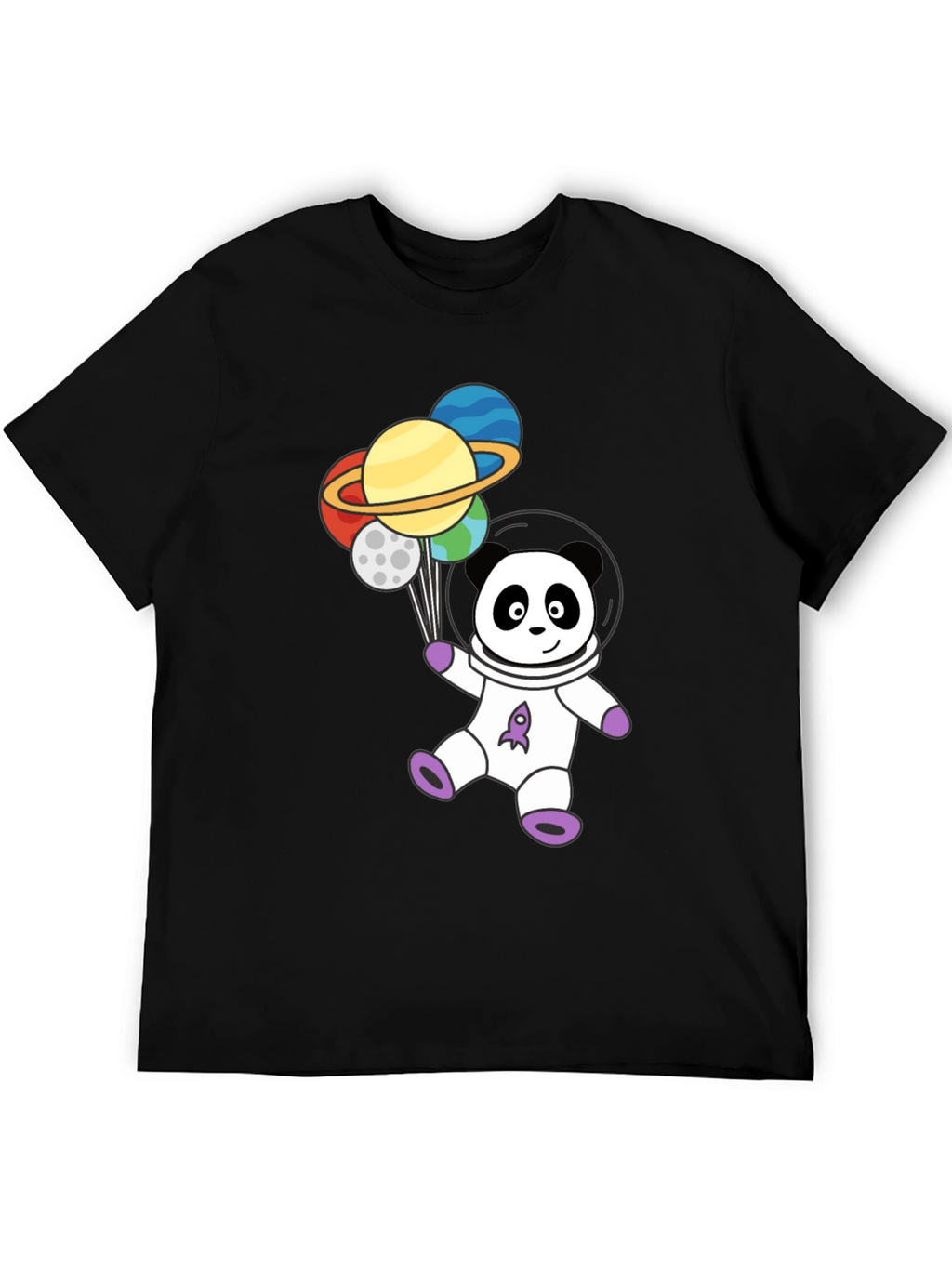 Astronaut Panda Planets Graphic Tee