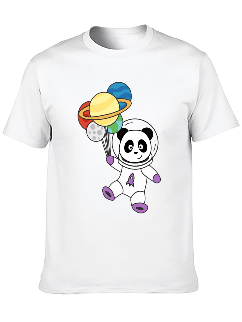 Astronaut Panda Planets Graphic Tee