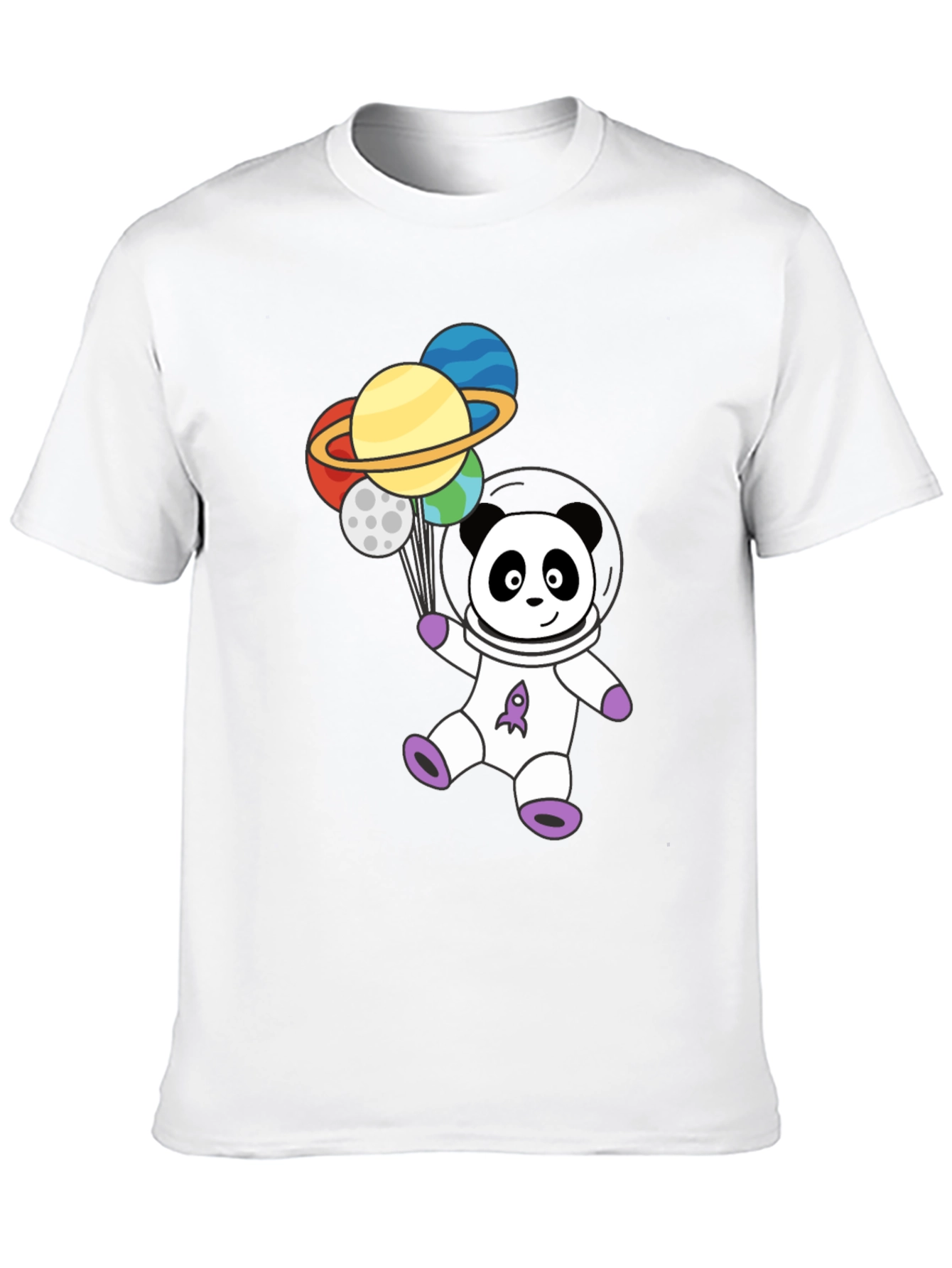 Astronaut Panda Planets Graphic Tee