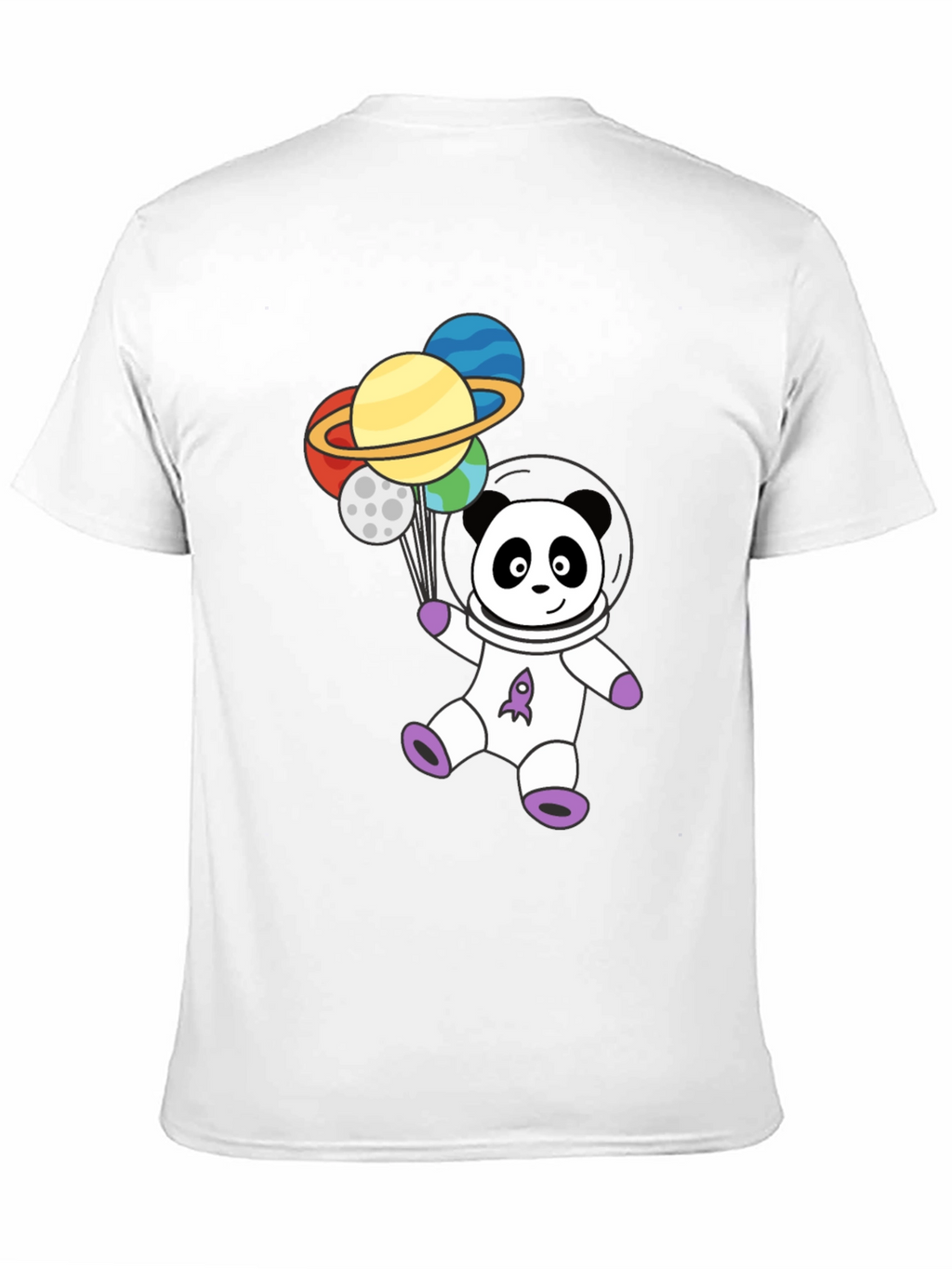 Astronaut Panda Planets Graphic Tee
