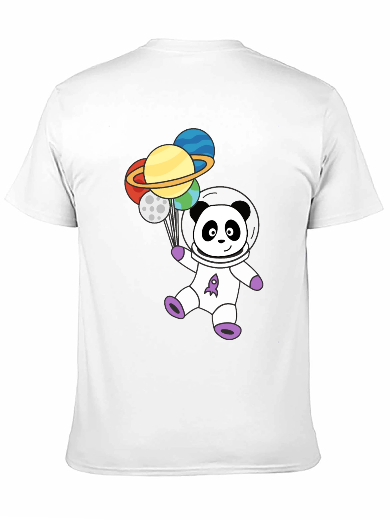 Astronaut Panda Planets Graphic Tee