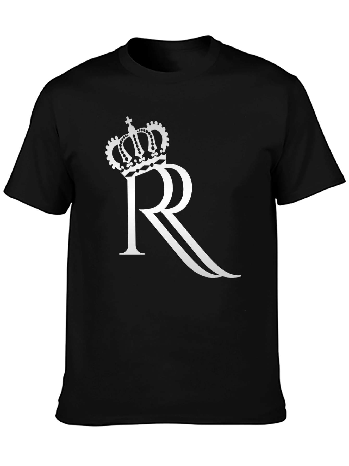 Crown R Graphic Black T-Shirt