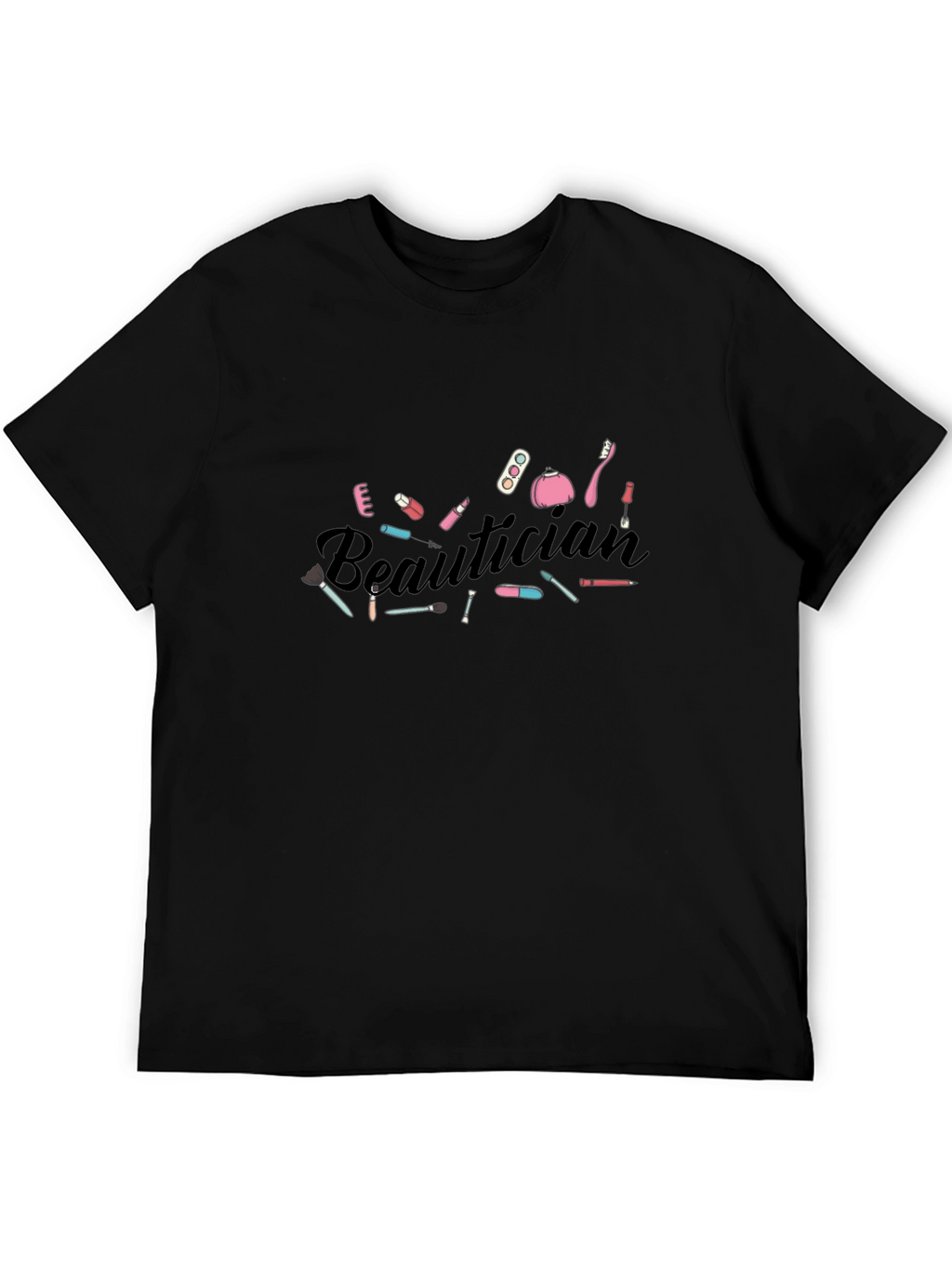 Beautician Graphic Tee - Black Cotton T-Shirt
