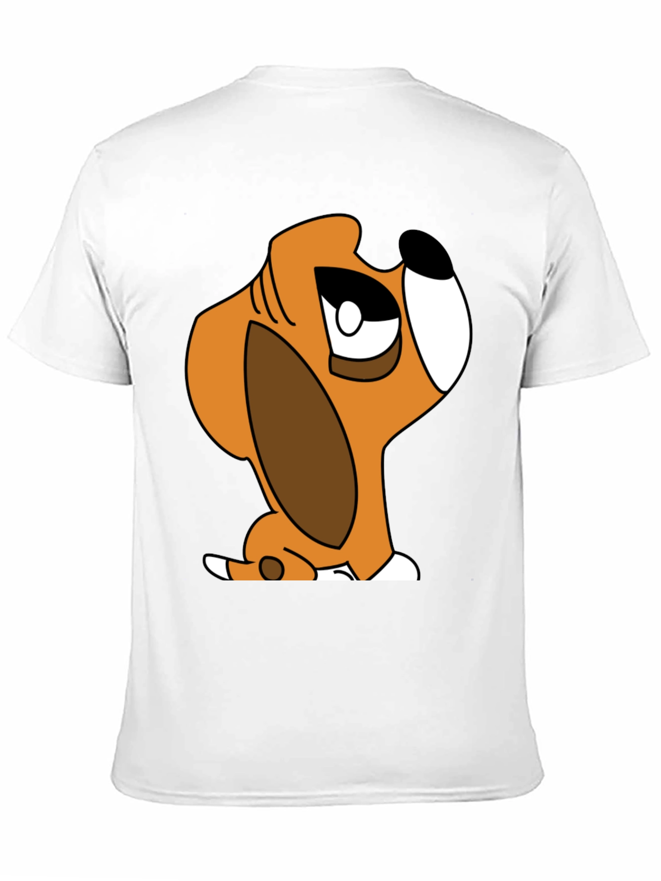 Cartoon Dog Graphic T-Shirt - Unisex Black Tee